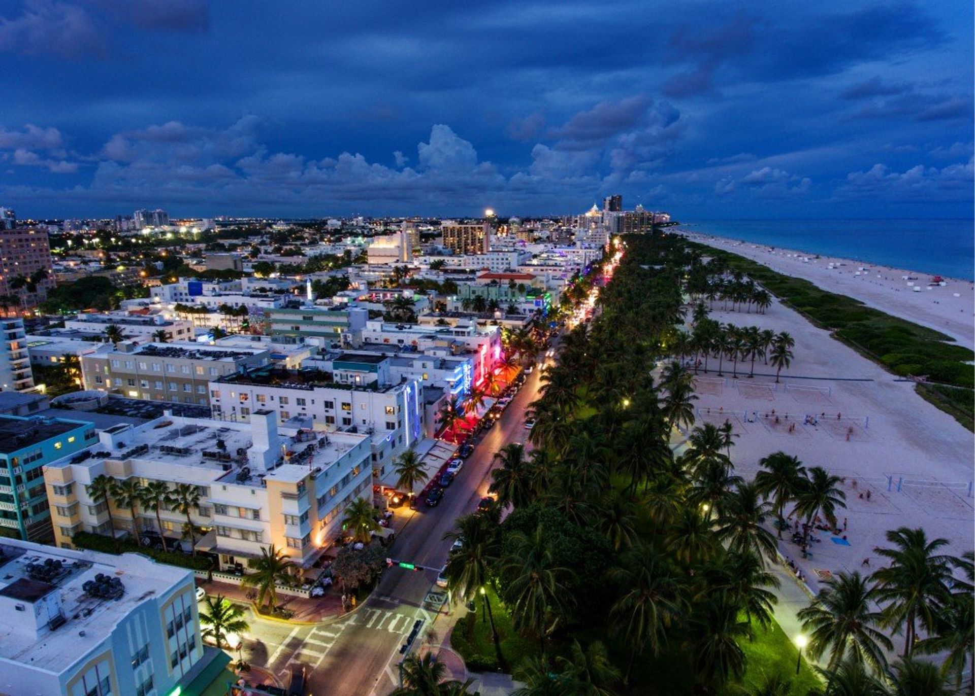 Revel in the bright lights and atmosphere of Ocean Drive, South Beach, Miami, Florida