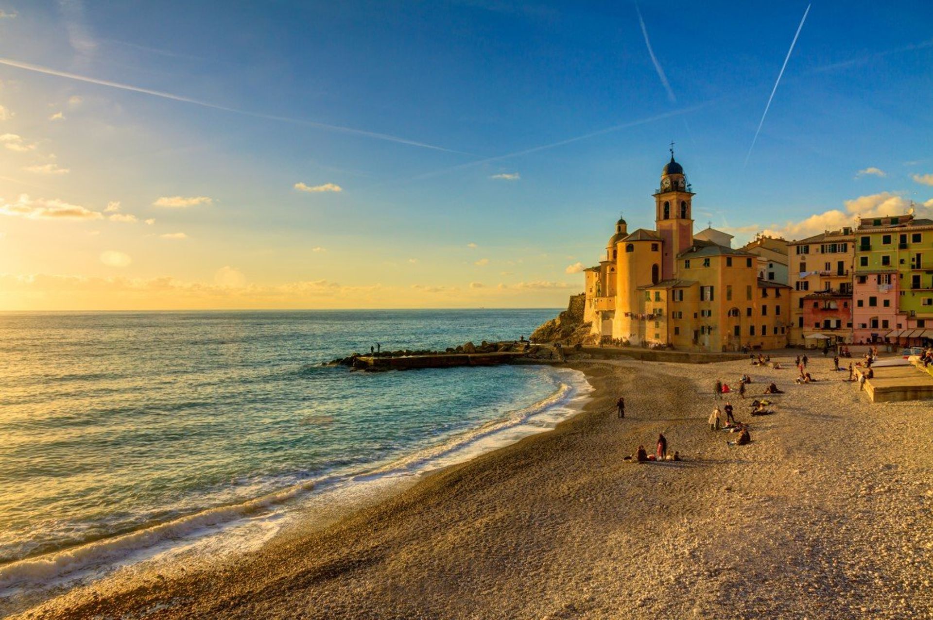 Revel in the friendly atmosphere of Camogli fishing village, west of Portofino, in the the Riviera di Levante