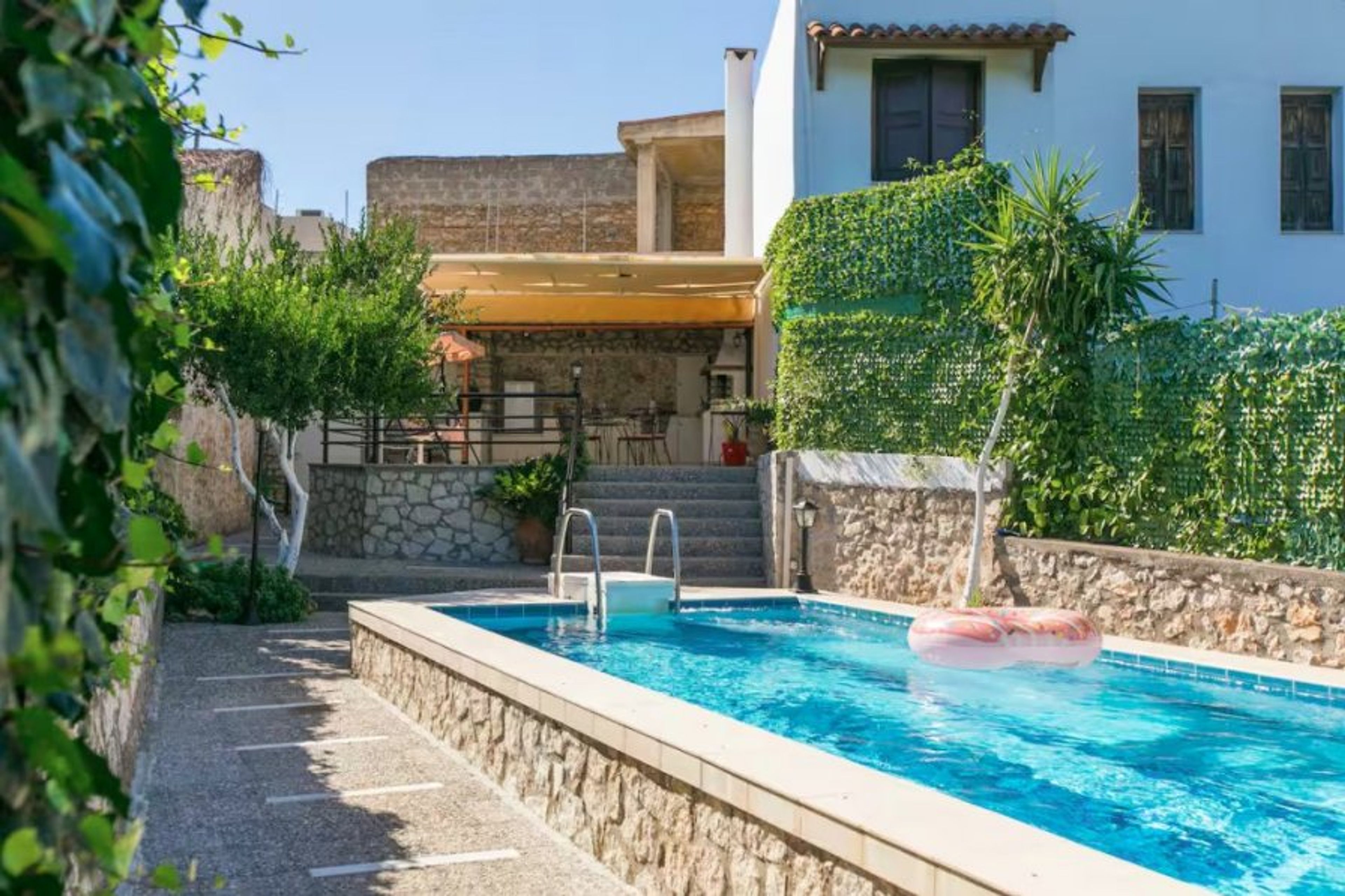 The second bedroom with a double and a single bed