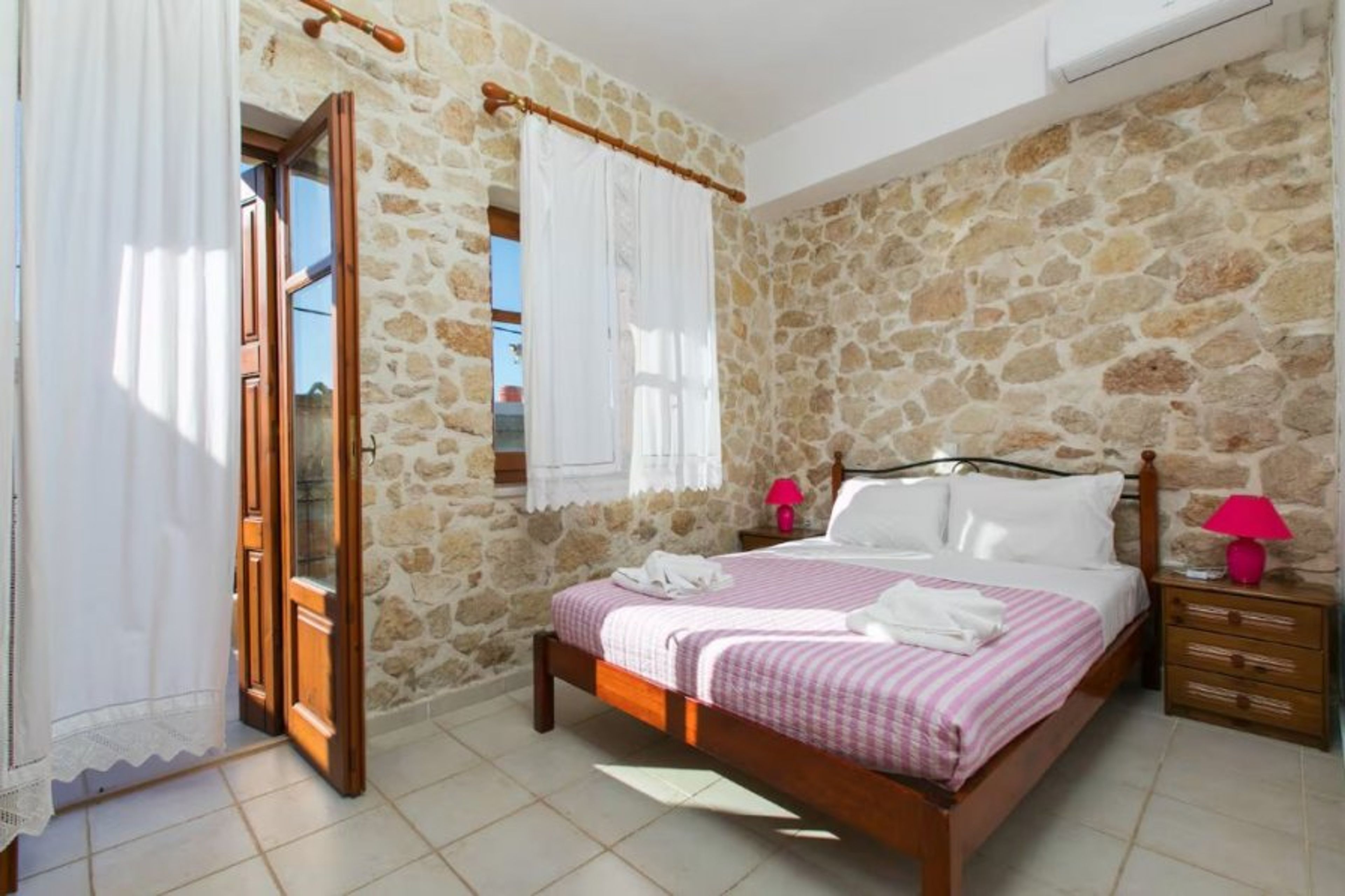 The first bedroom with a double bed