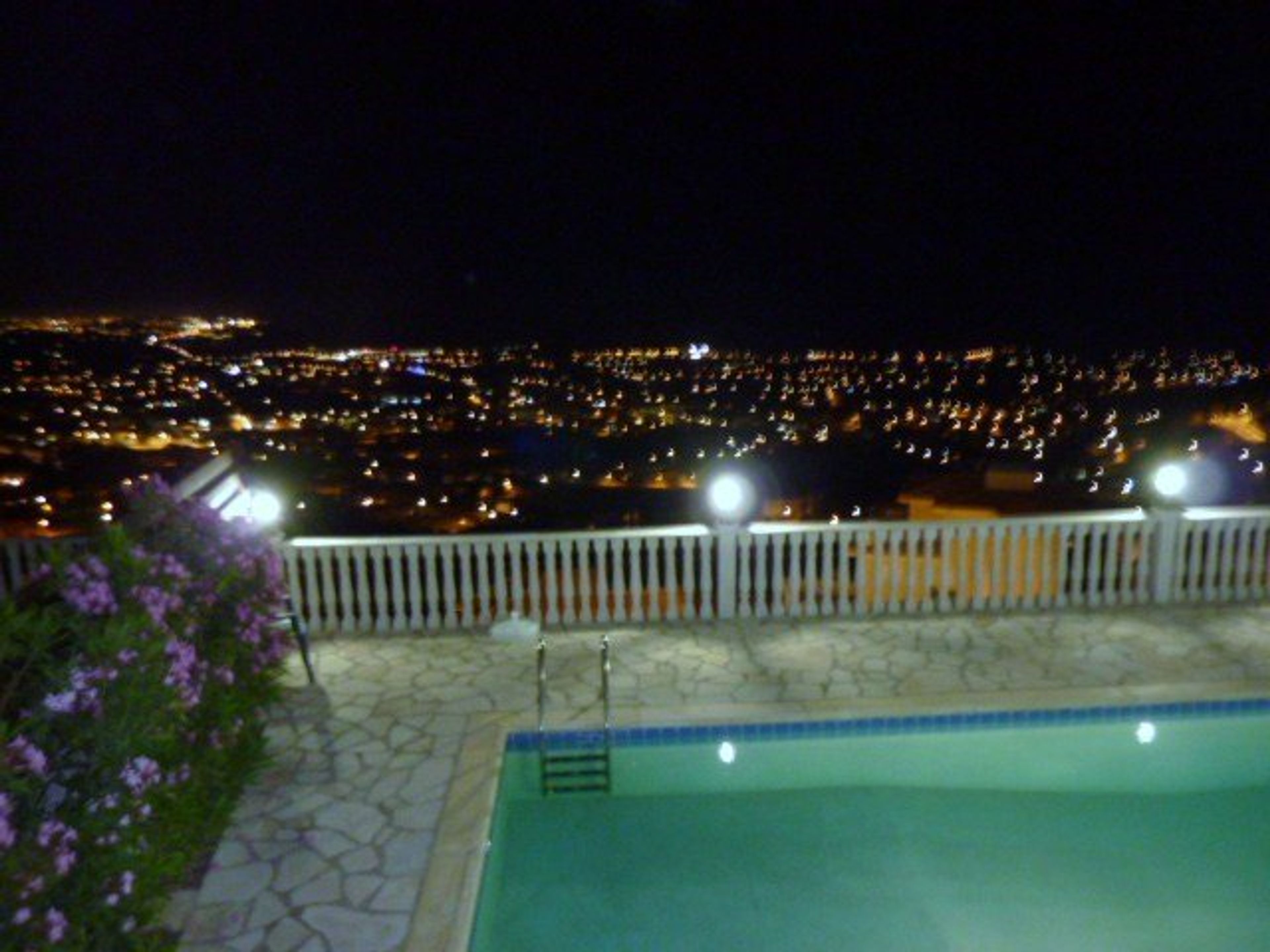 View at night from livingroom