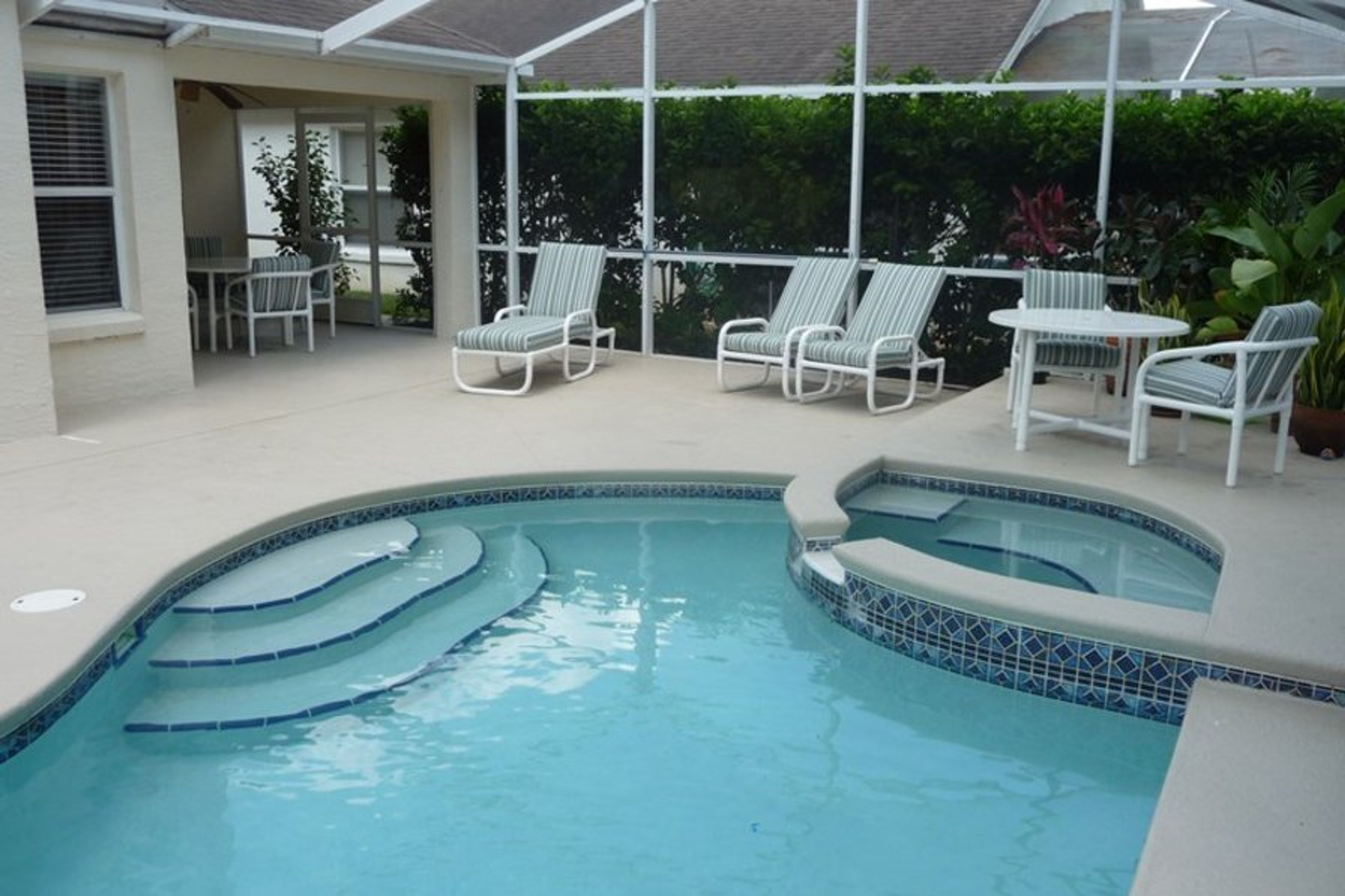 Private heated pool and spa