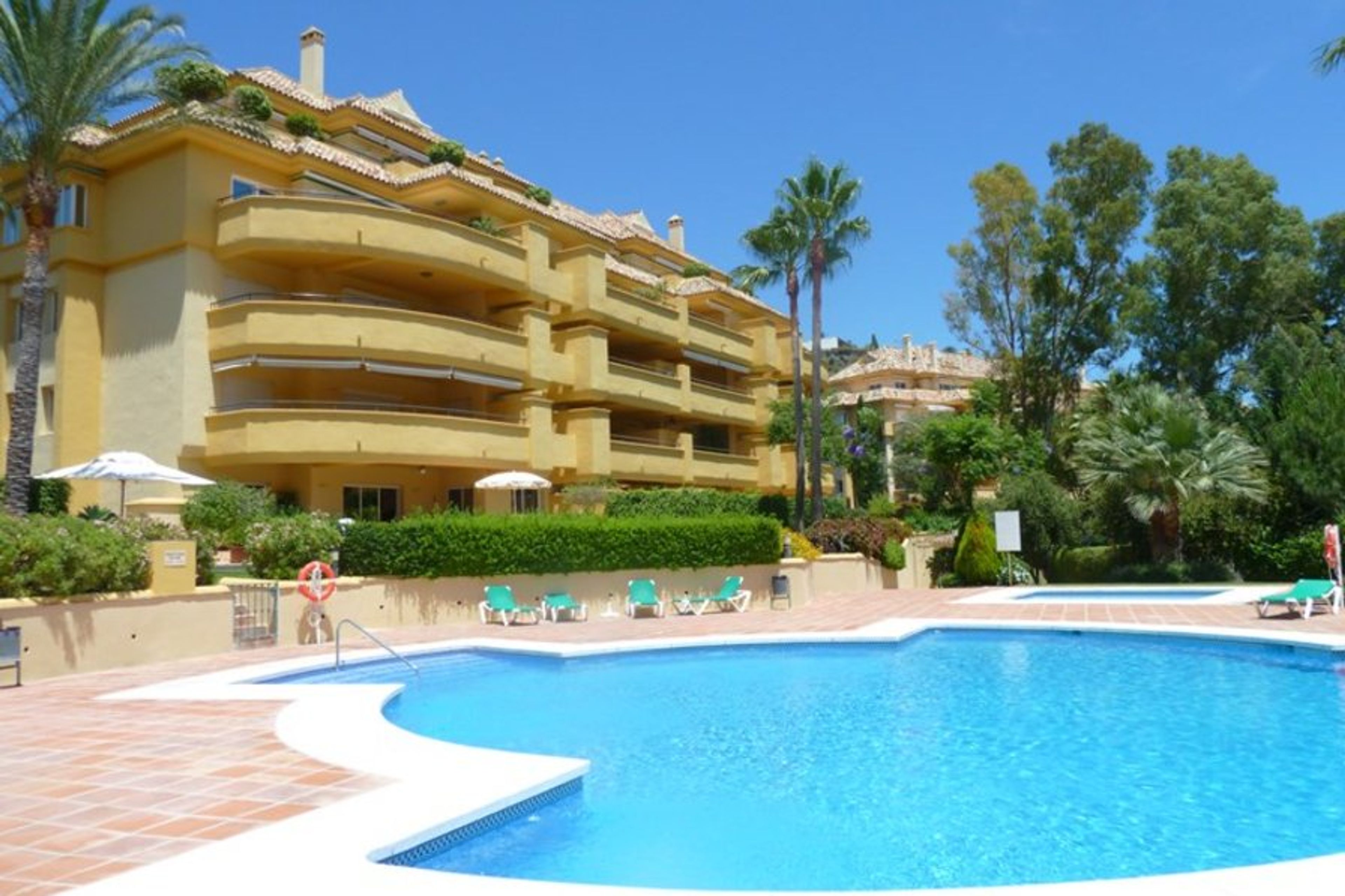 Outdoor swimming pools. Main pool & kids pool.