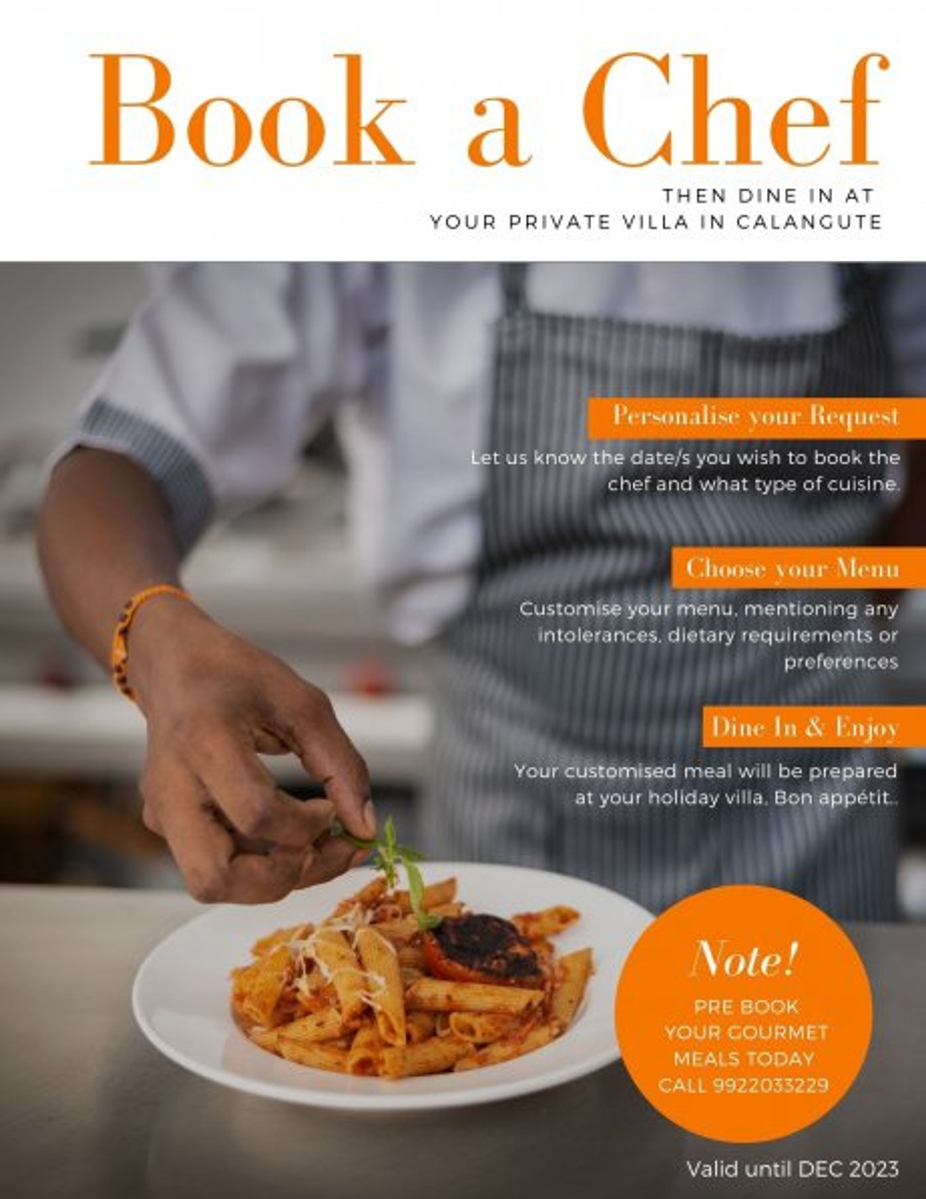 Book A Chef Experience -page 1