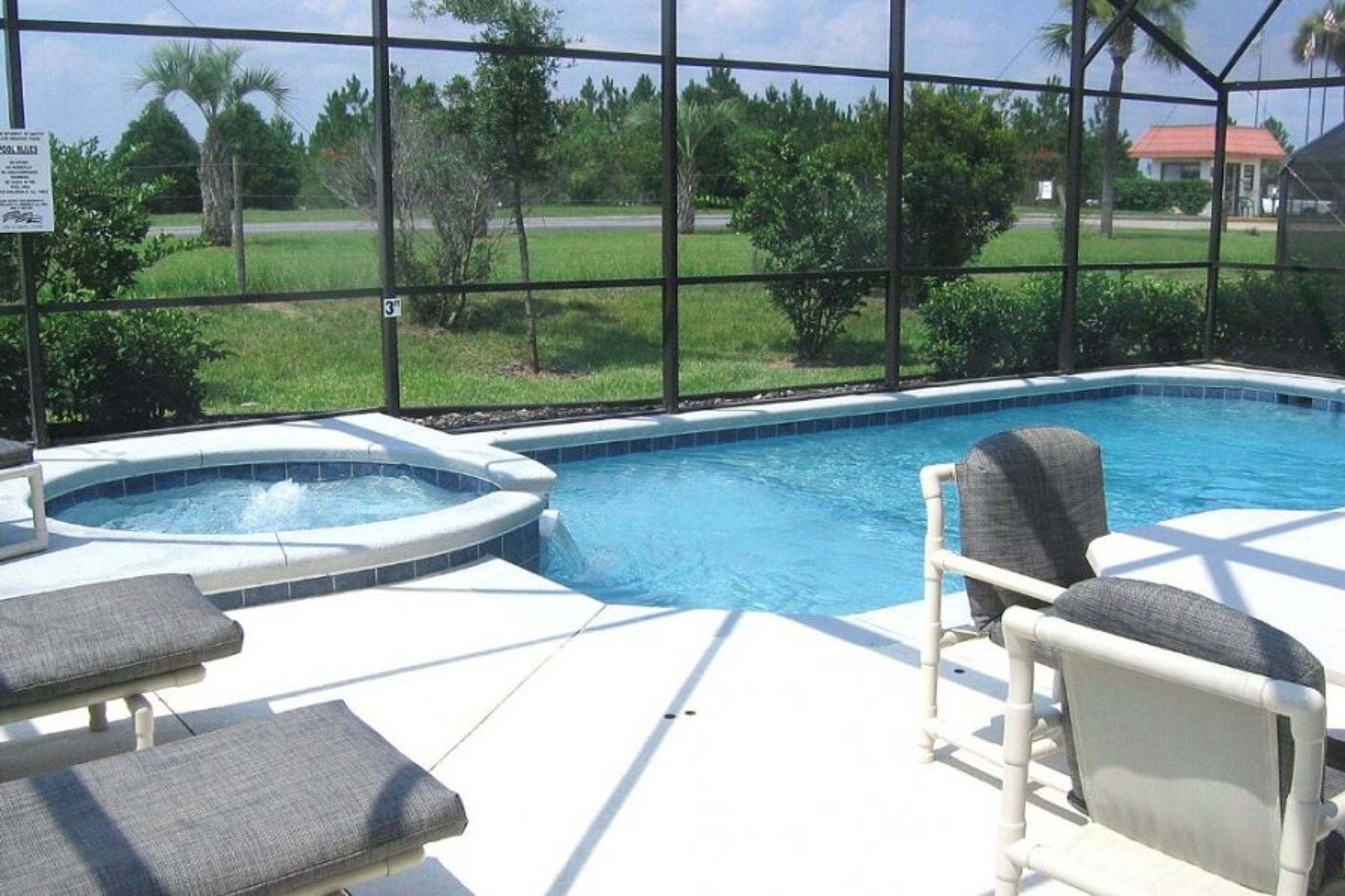 Private Pool with secluded outlook to the rear