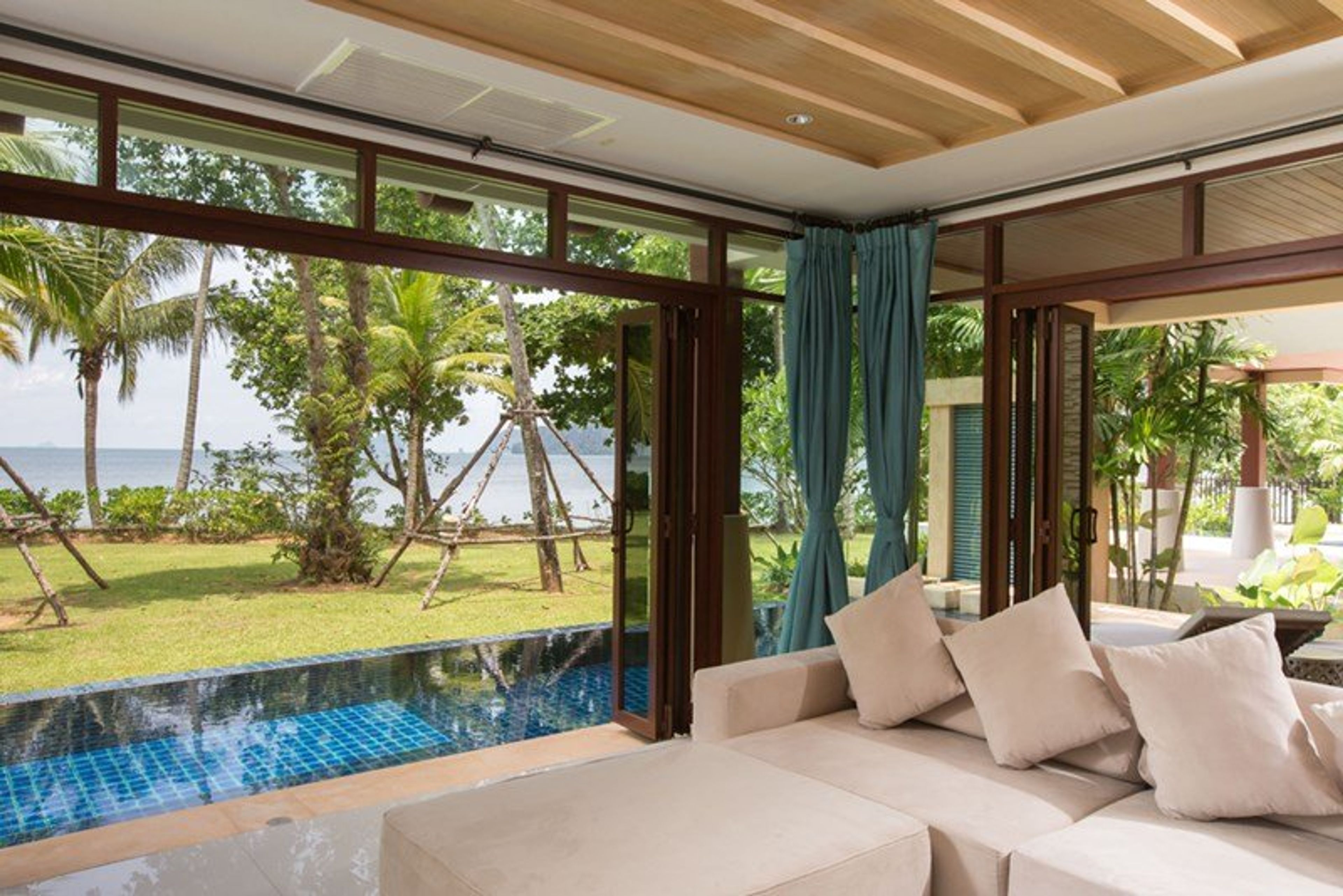 Living room with sea view