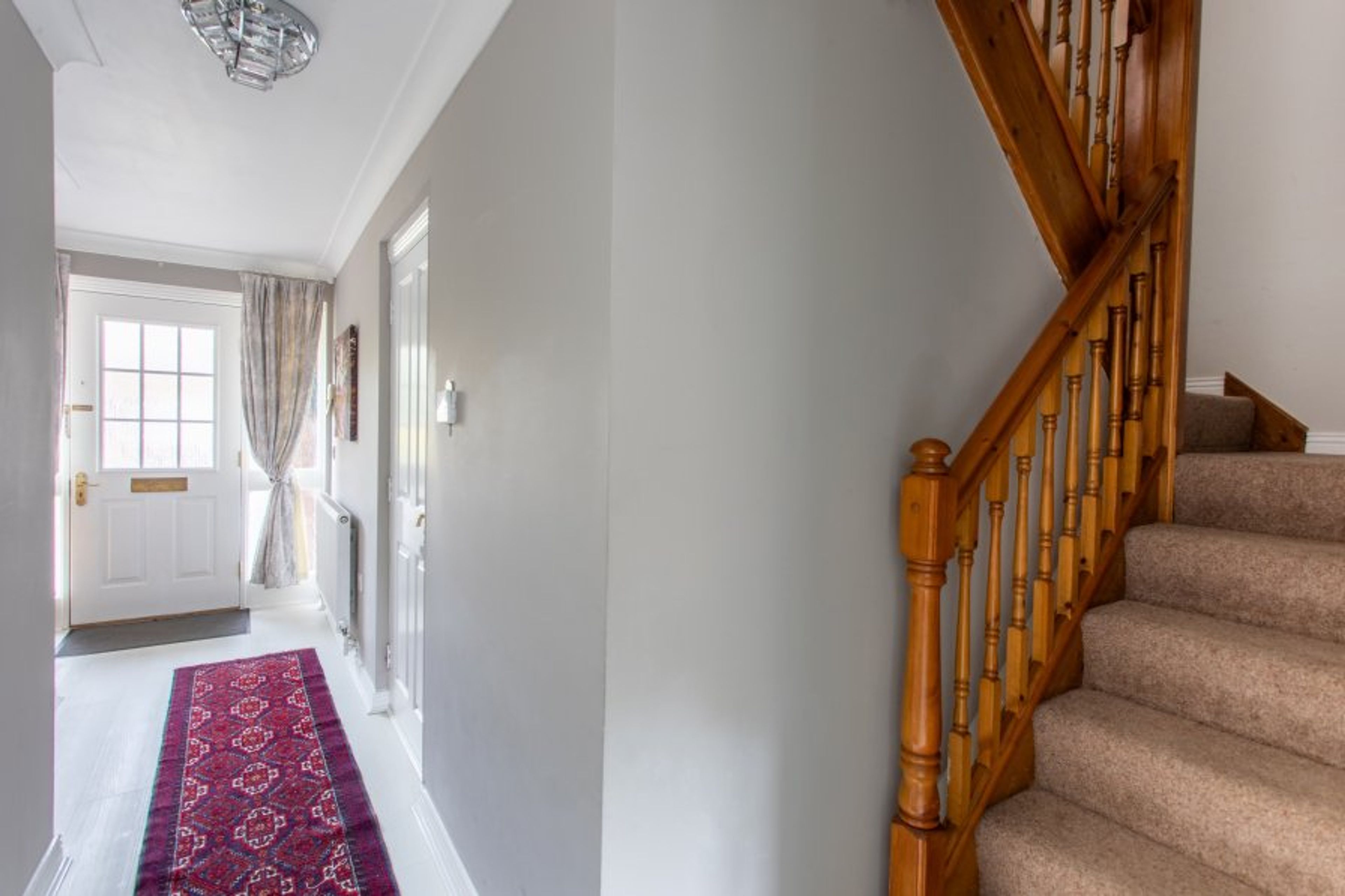 Hall with ensuite shower to Superking bedroom on groundfloor