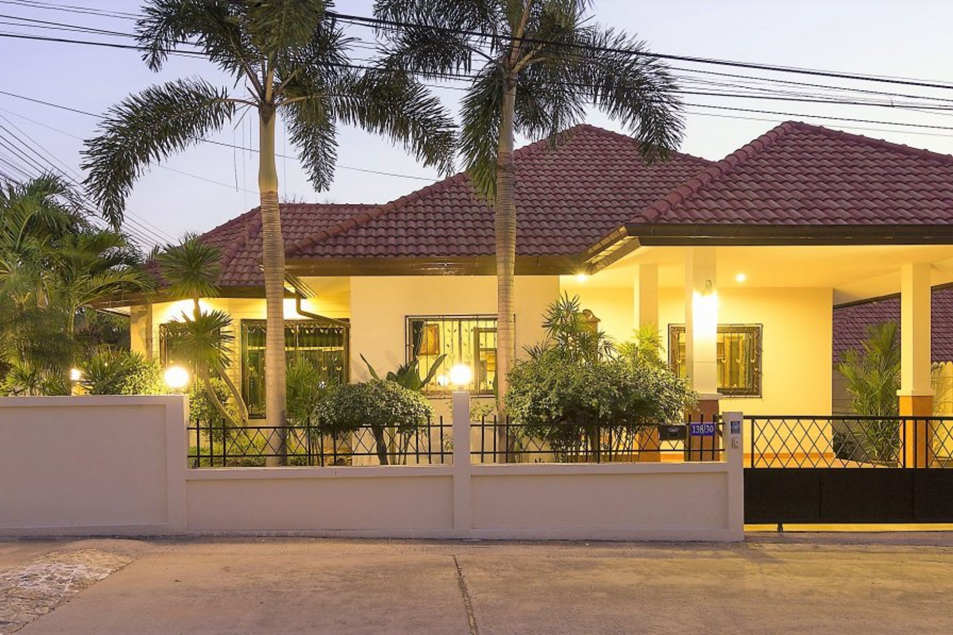 Spacious villa positioned on a corner plot with secure entrance