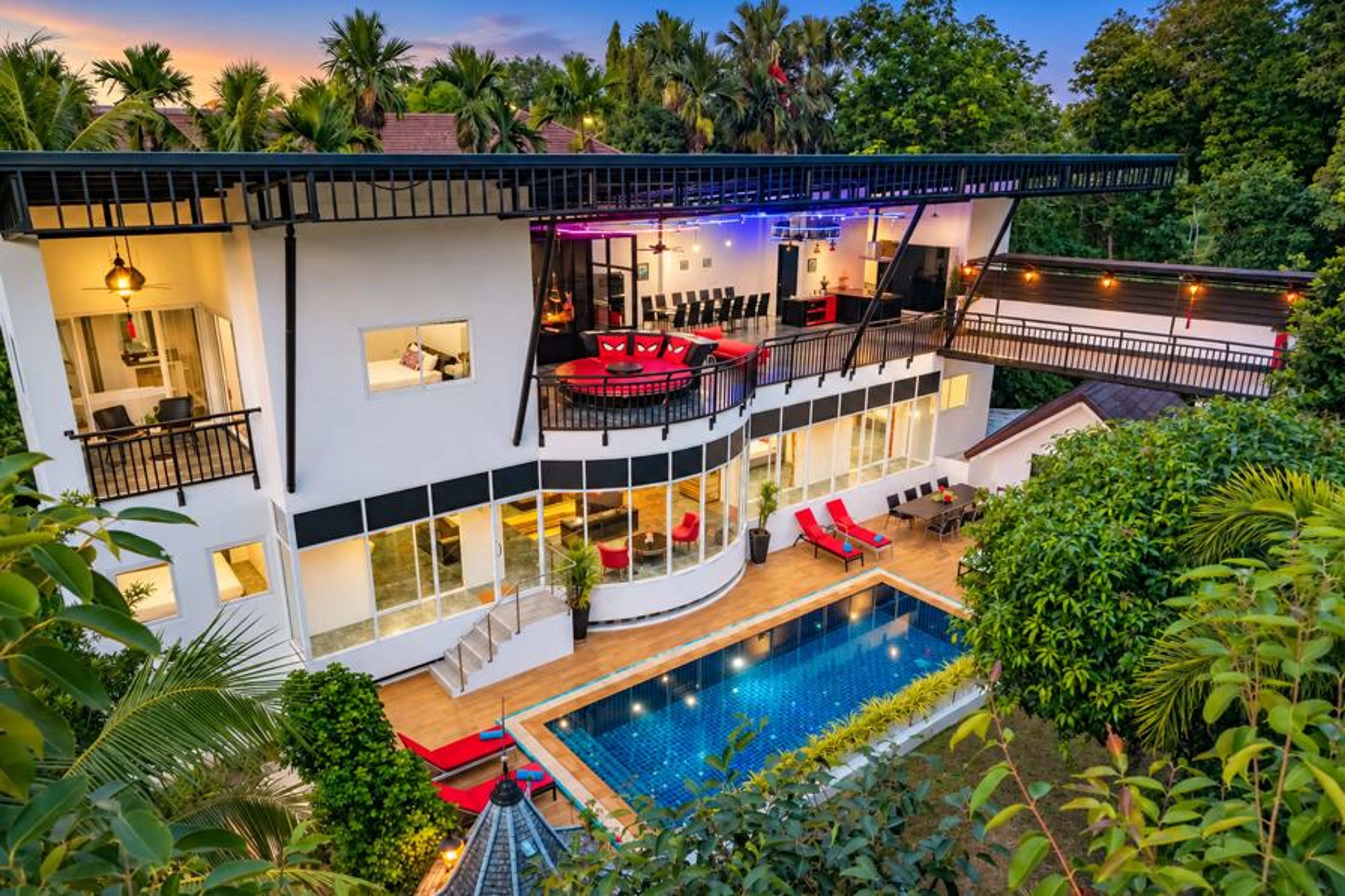 Villa at  night