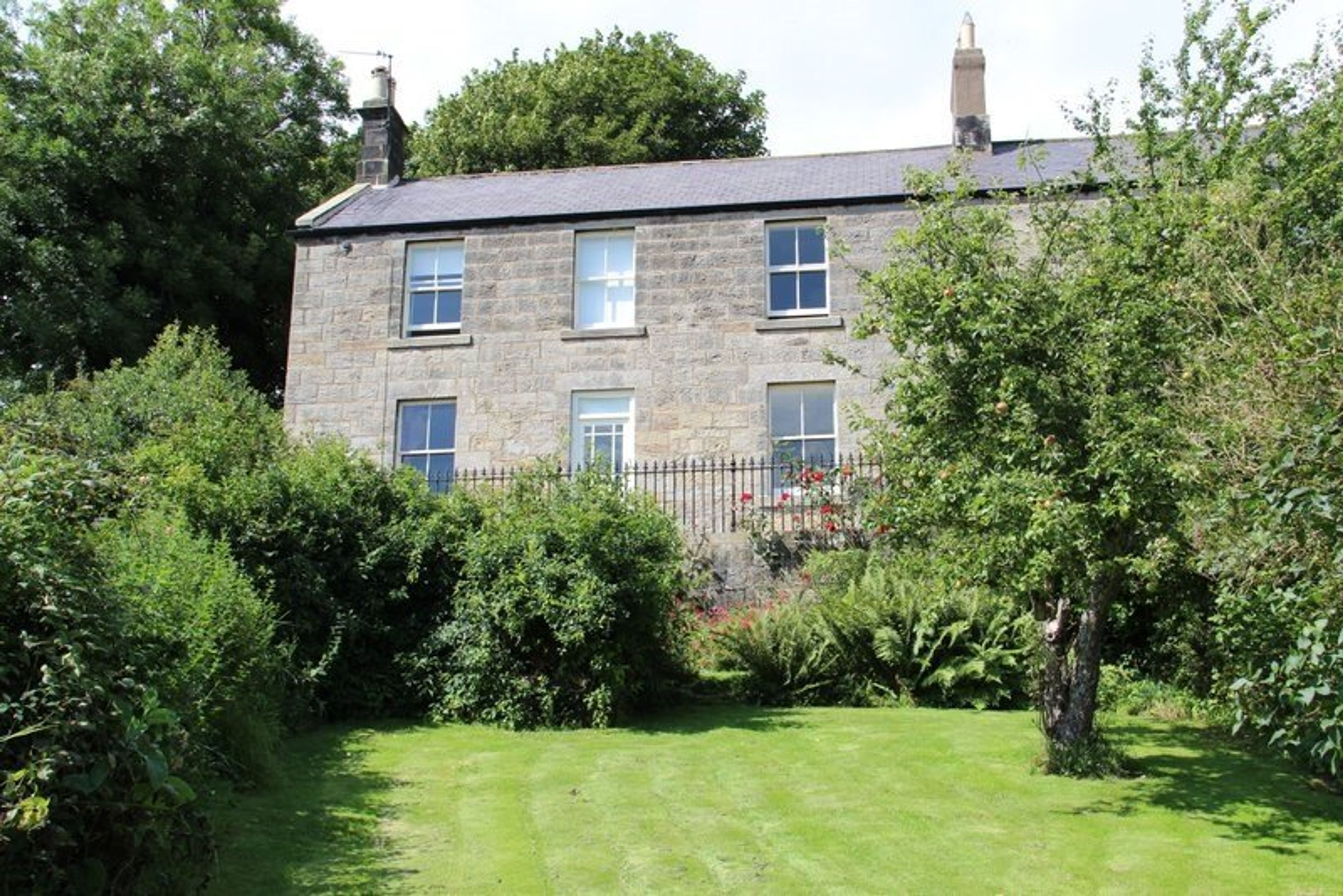 Front of cottage overlooking Rothbury & the Simonside Hills
