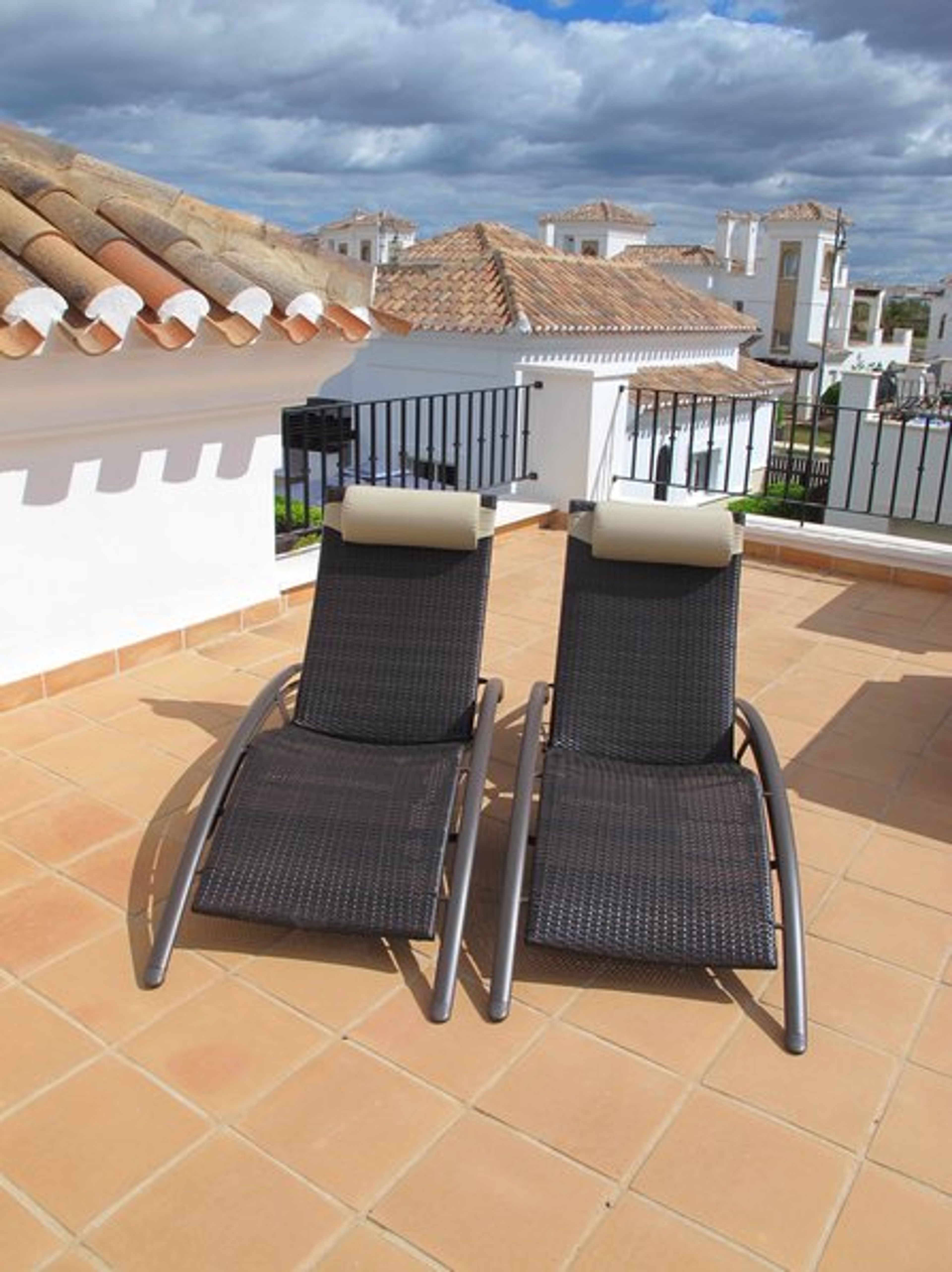 Quality sun loungers on the roof terrace for those wanting sun all day