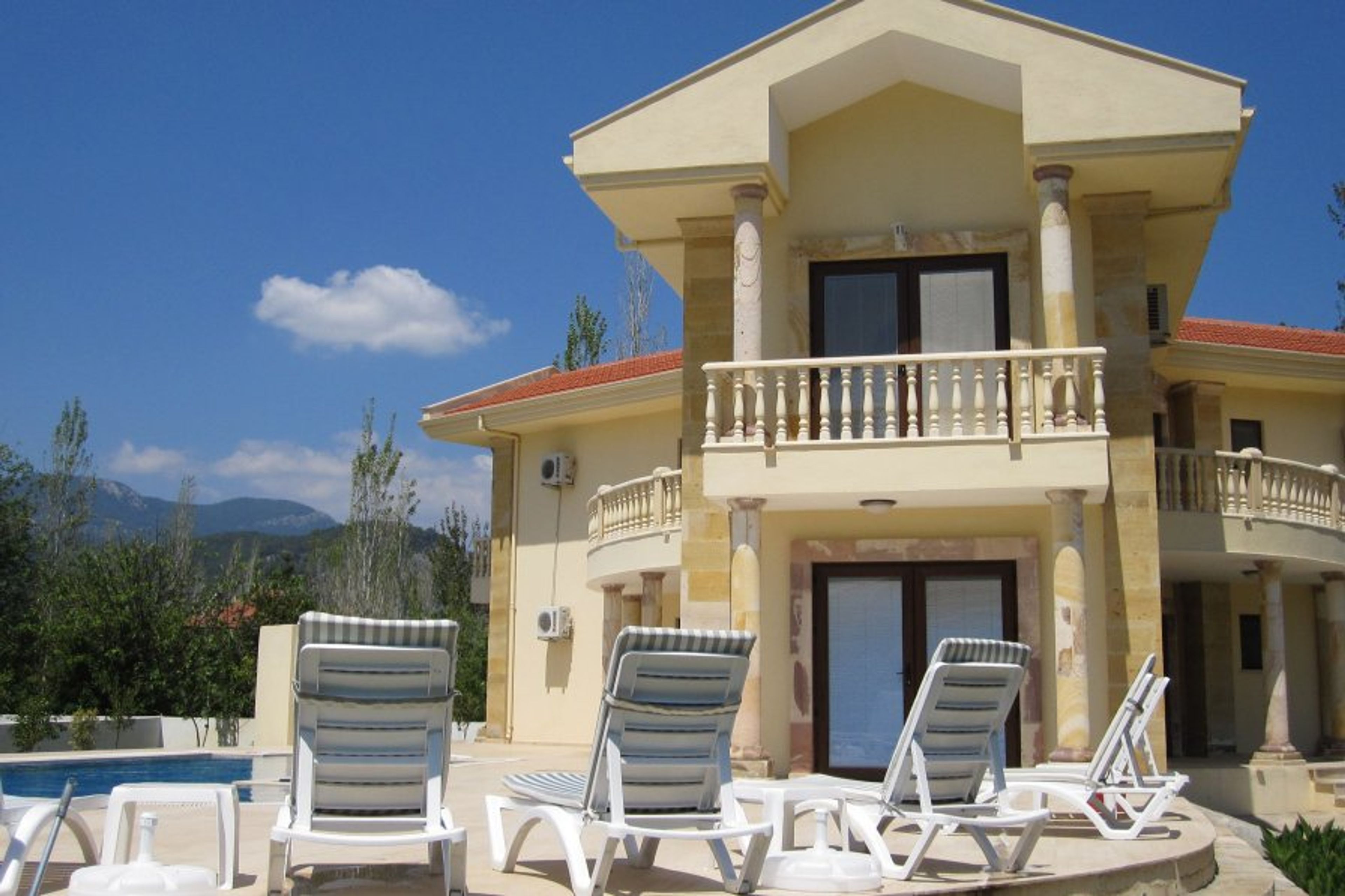 South facing pool area.