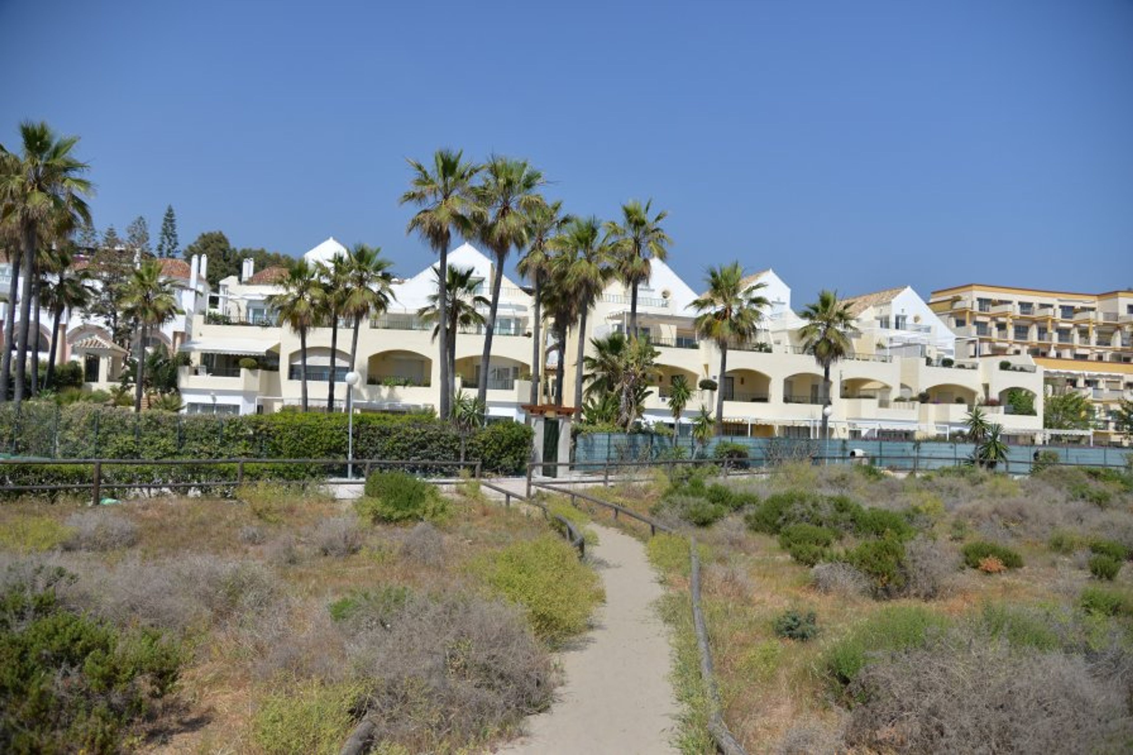 View of the complex from the beach