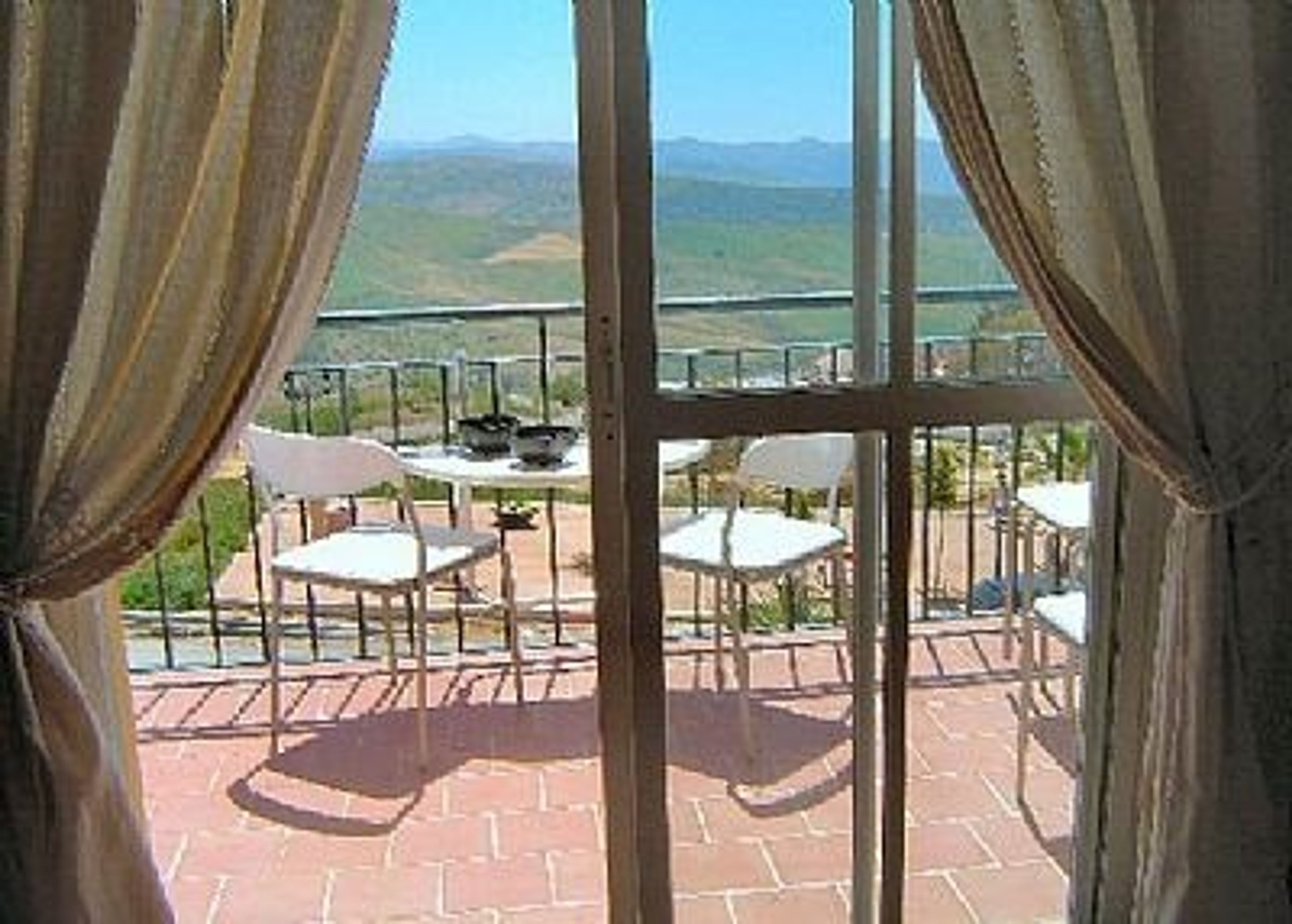 A view towards the main terrace