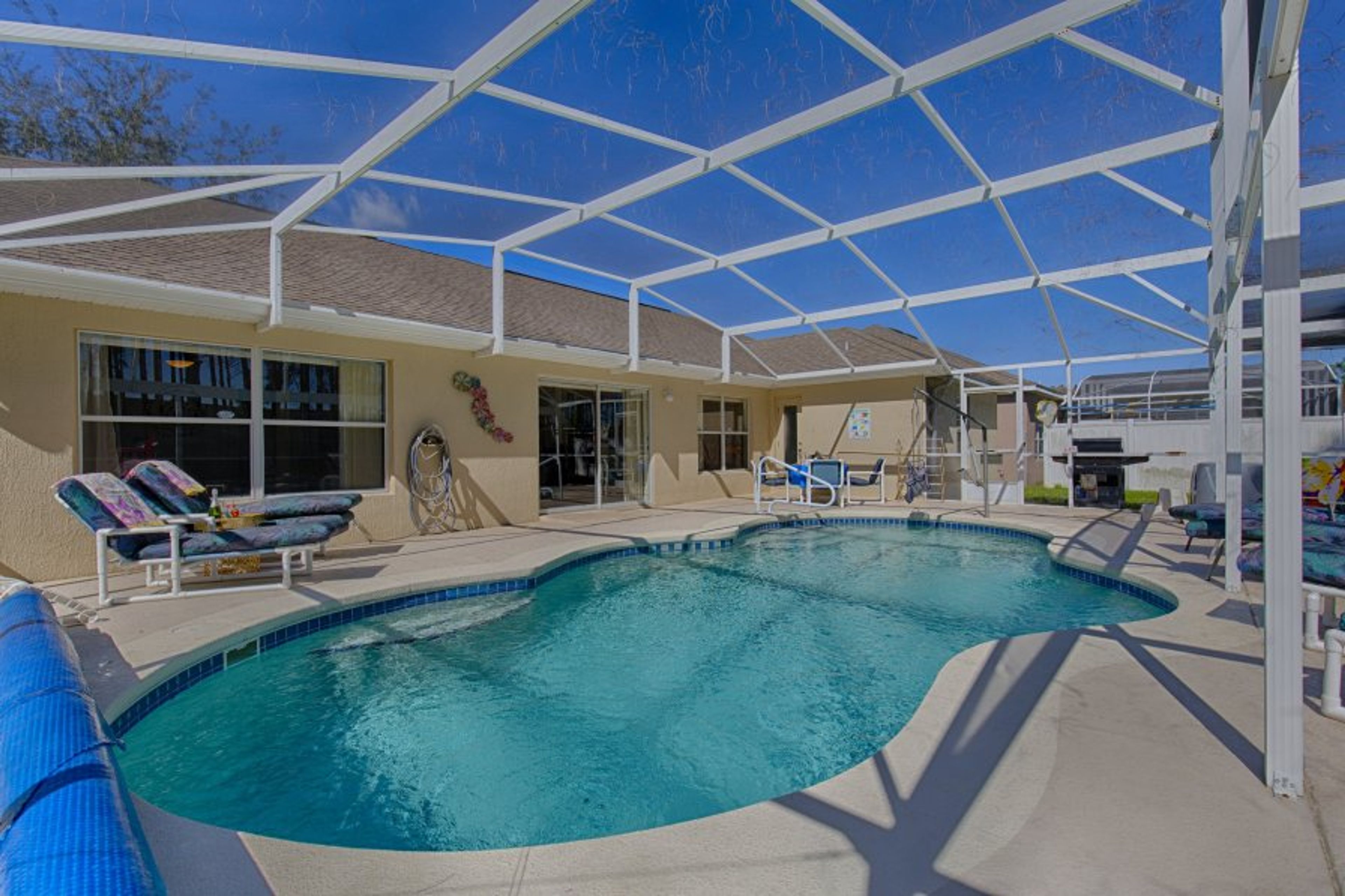  Dive into family fun in the sun with your private, screened in pool 
