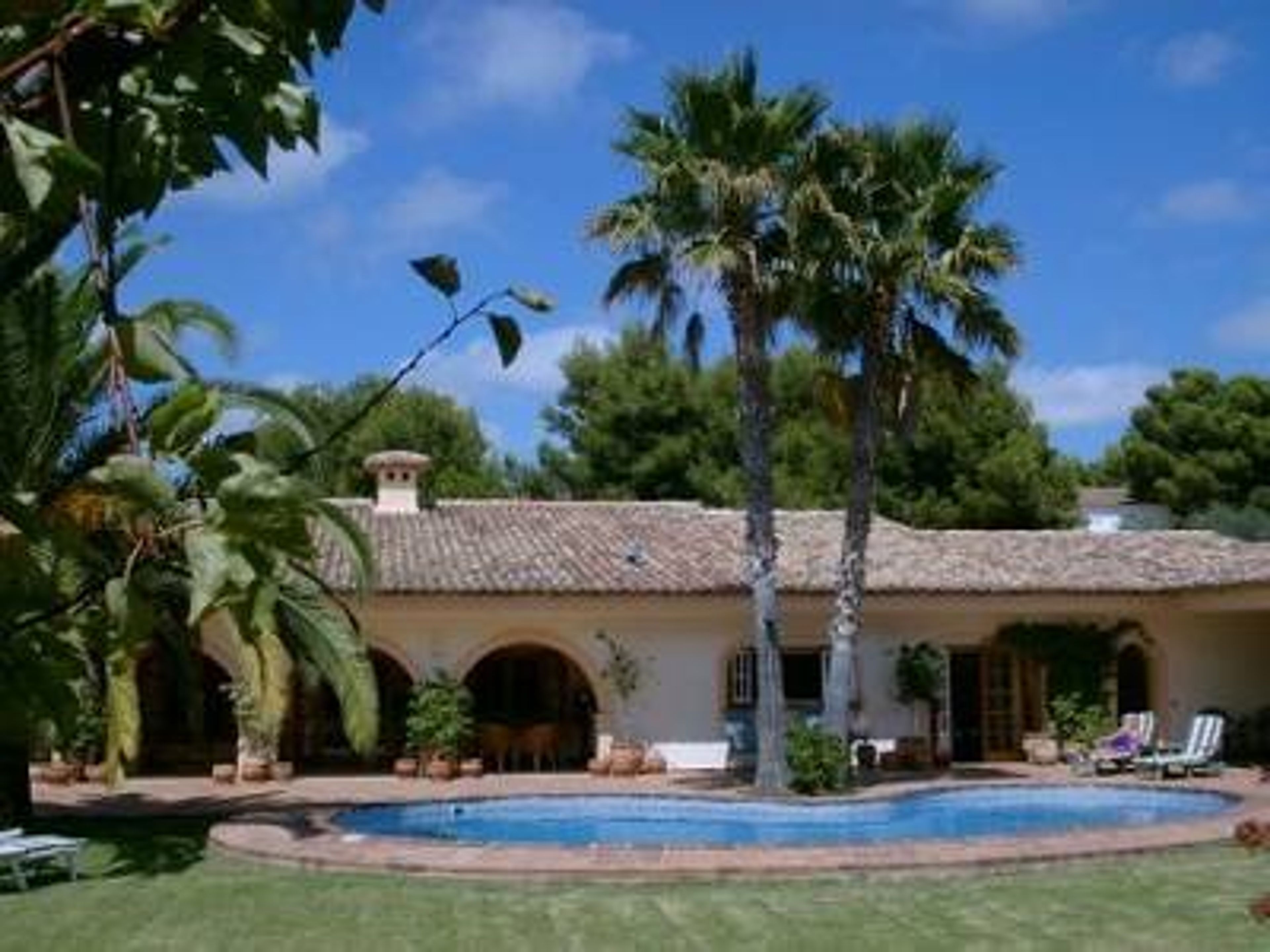 The Villa, garden and pool