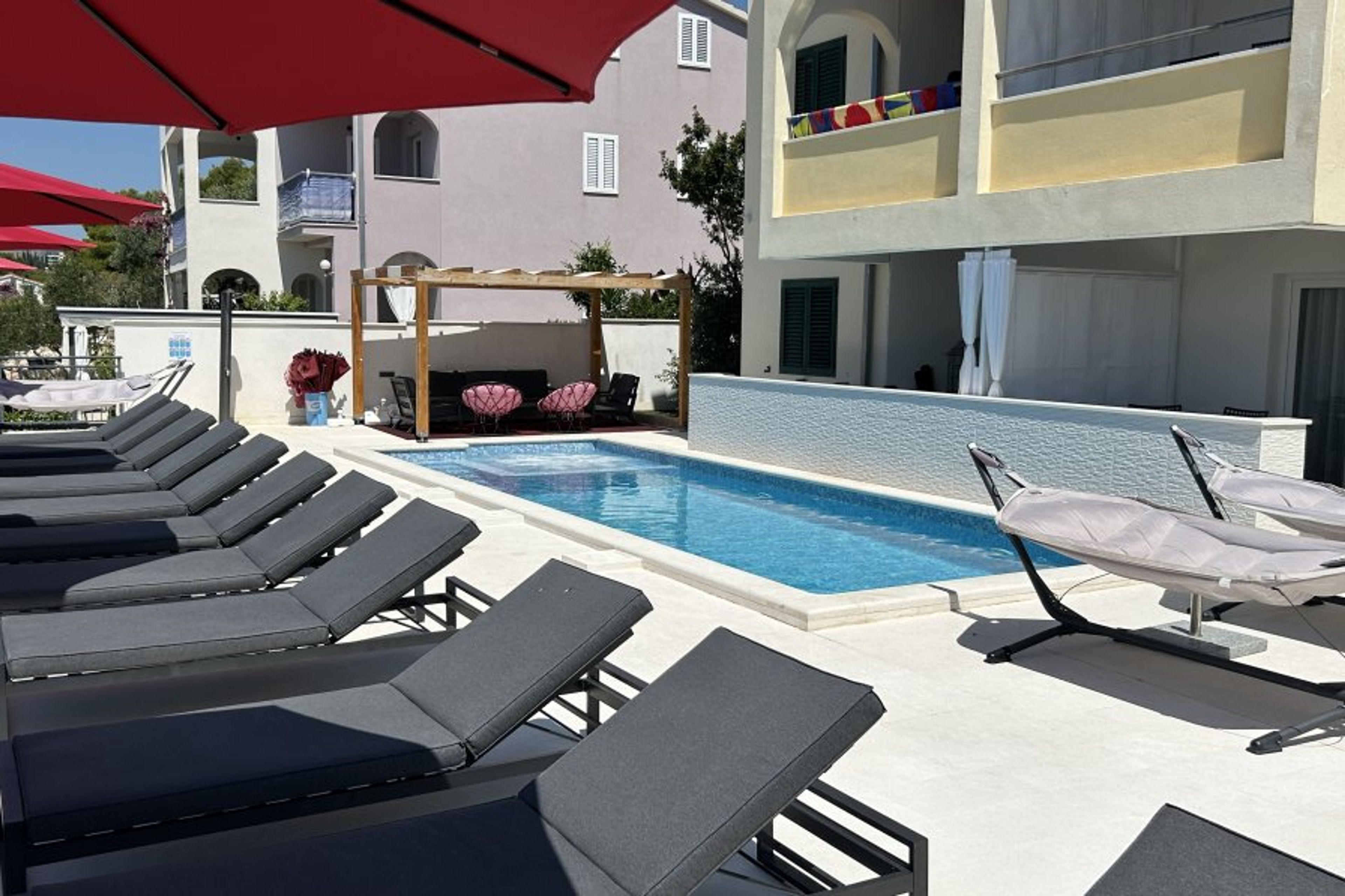 Swimming pool, sundeck, patio