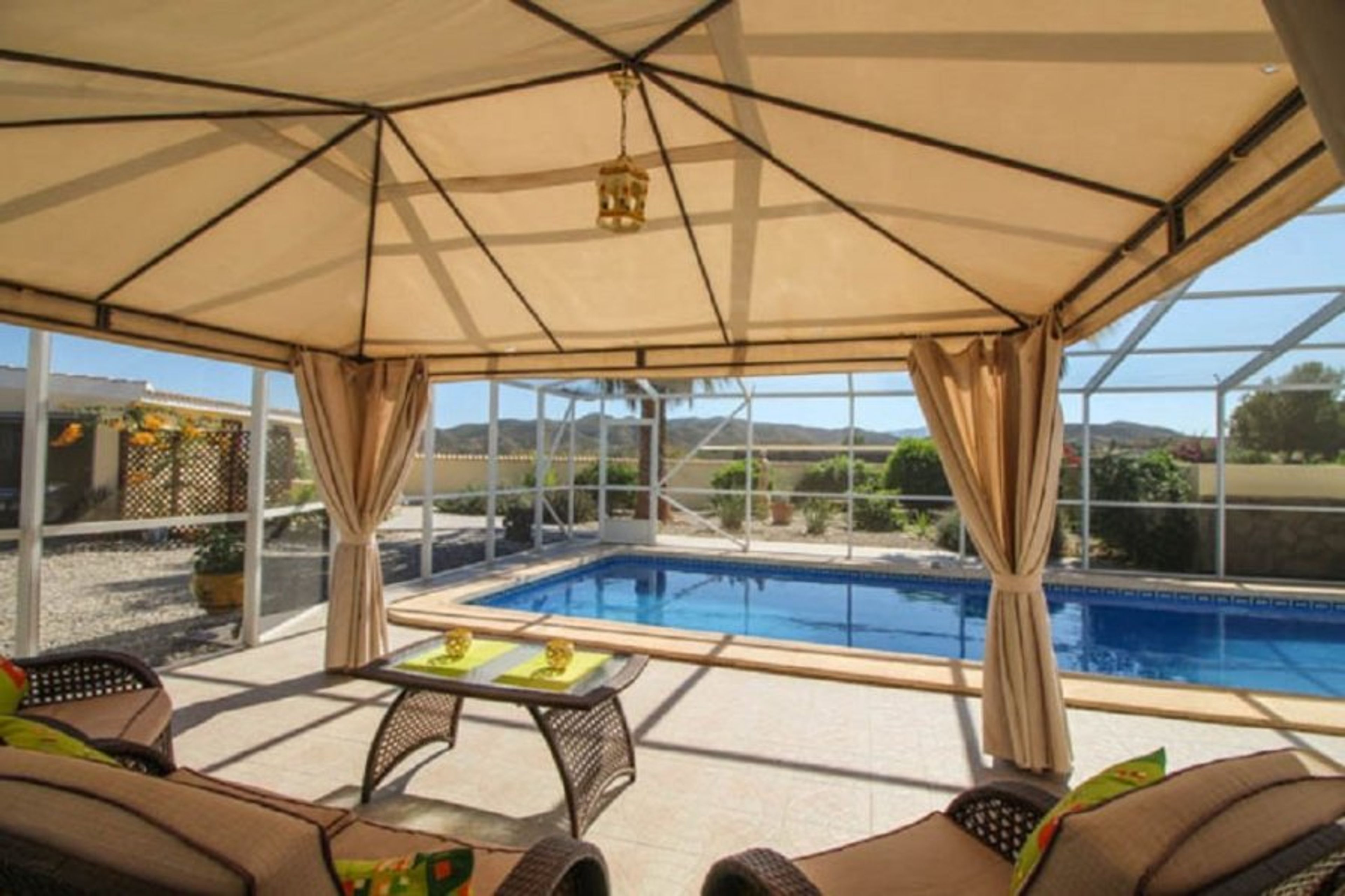 10 x 4 meter pool, garden in the background, beautiful mountain view. 