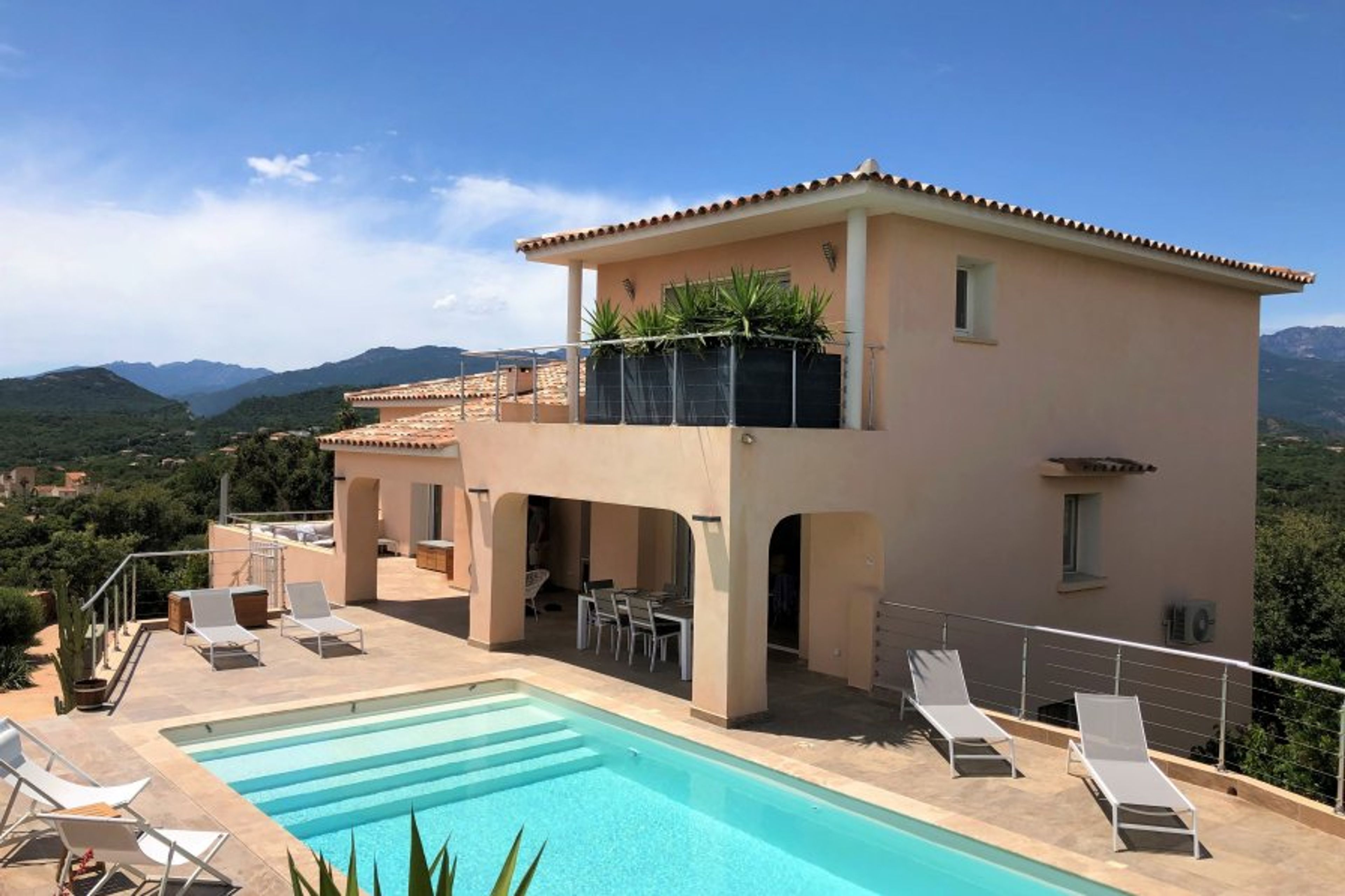 View of villa and pool