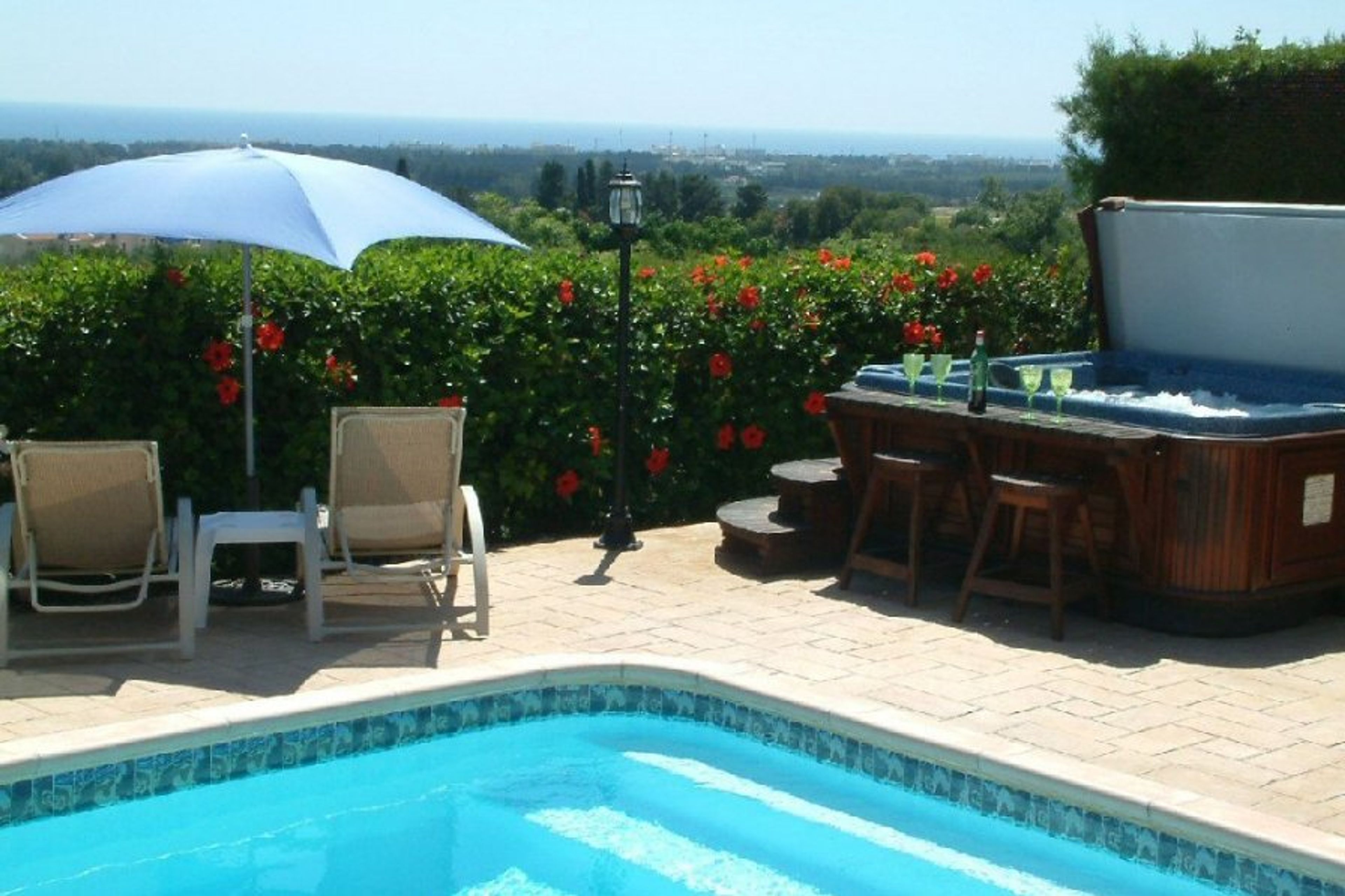 Plenty of outside sun loungers, dining facilities and pasrasols