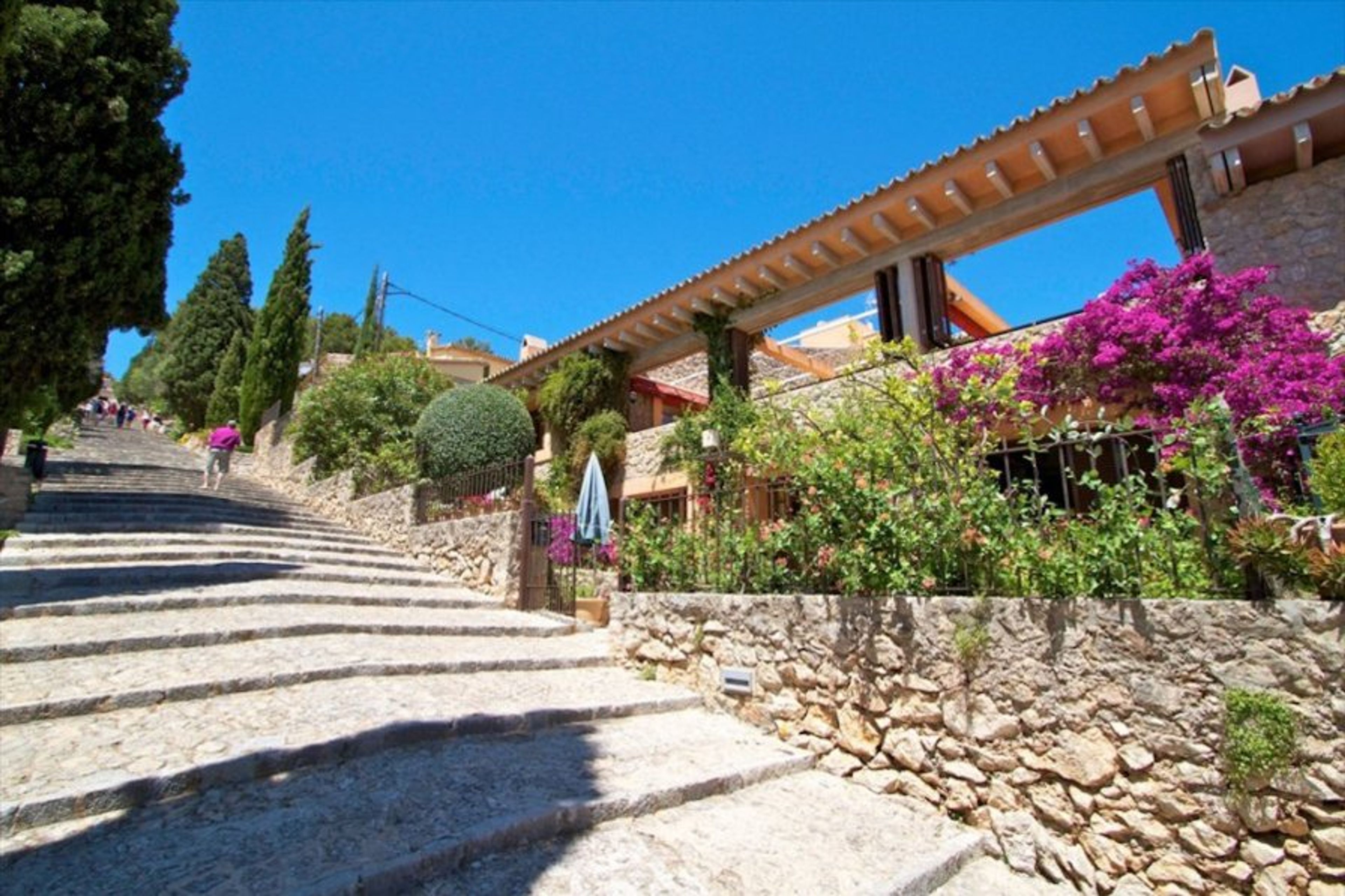 Stunning view from the house, Situated on the Calvario steps in the heart of Old Town Pollenca