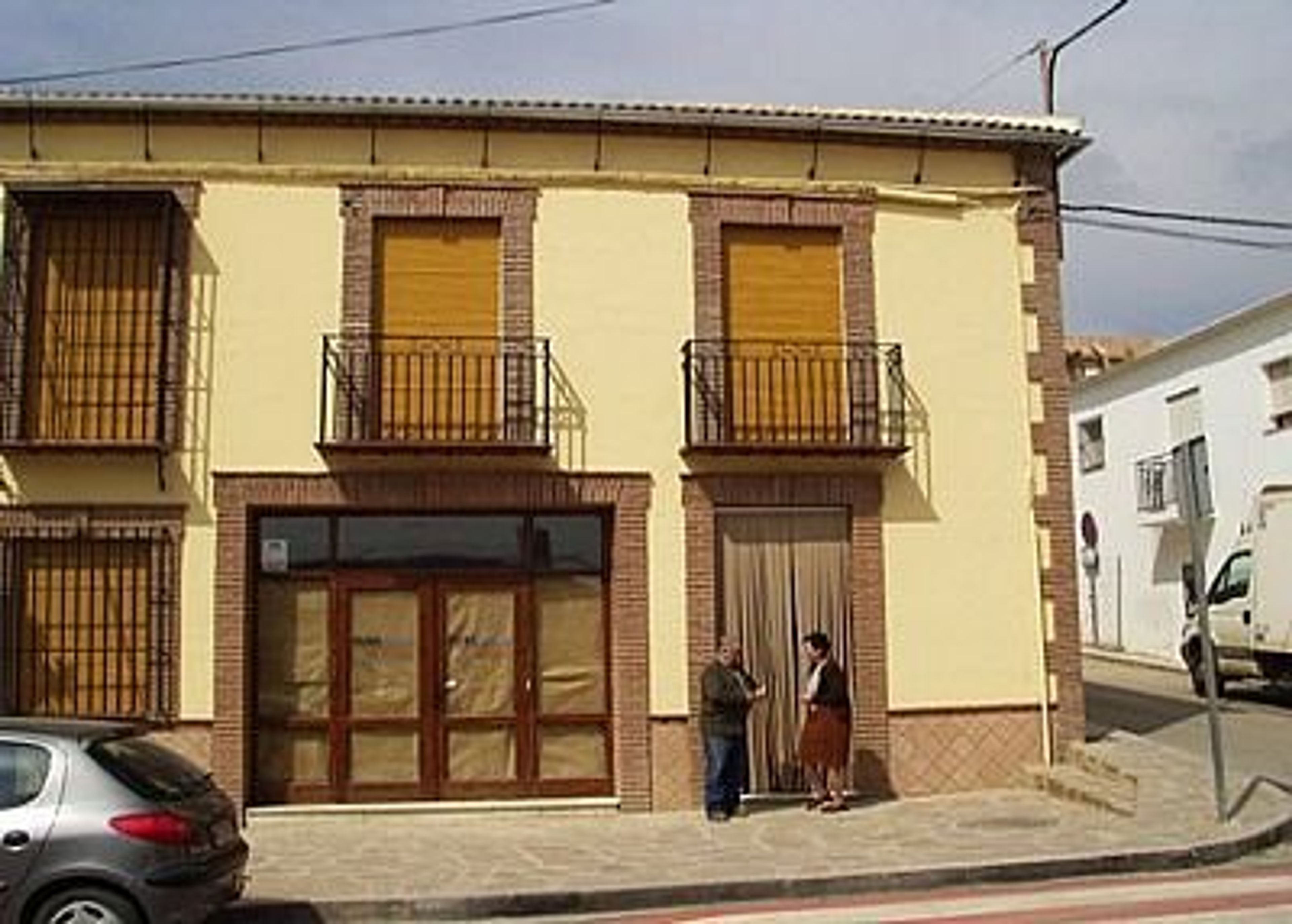A view of the front of the house from the street.