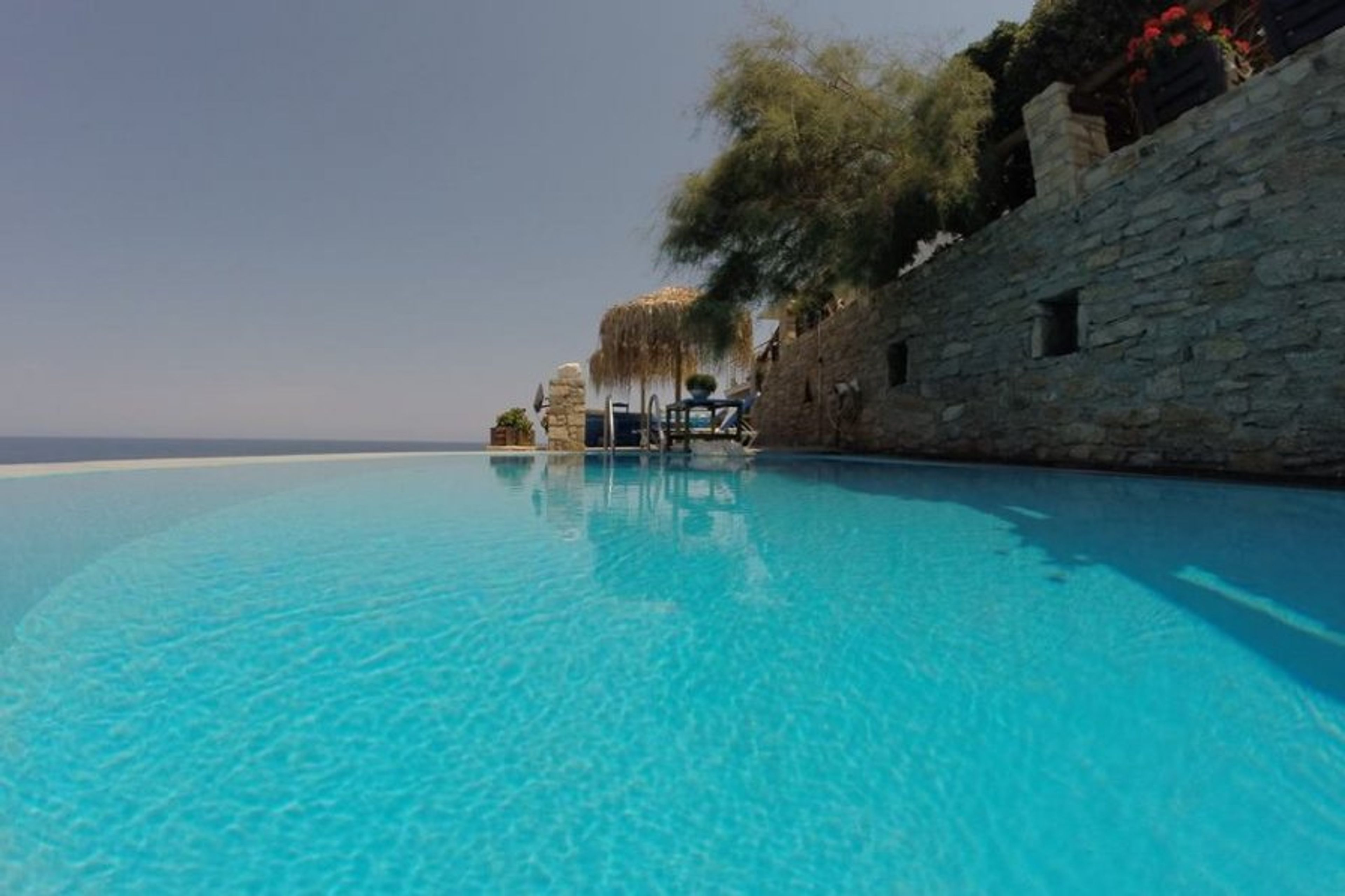 View of the seawater swimming pool.