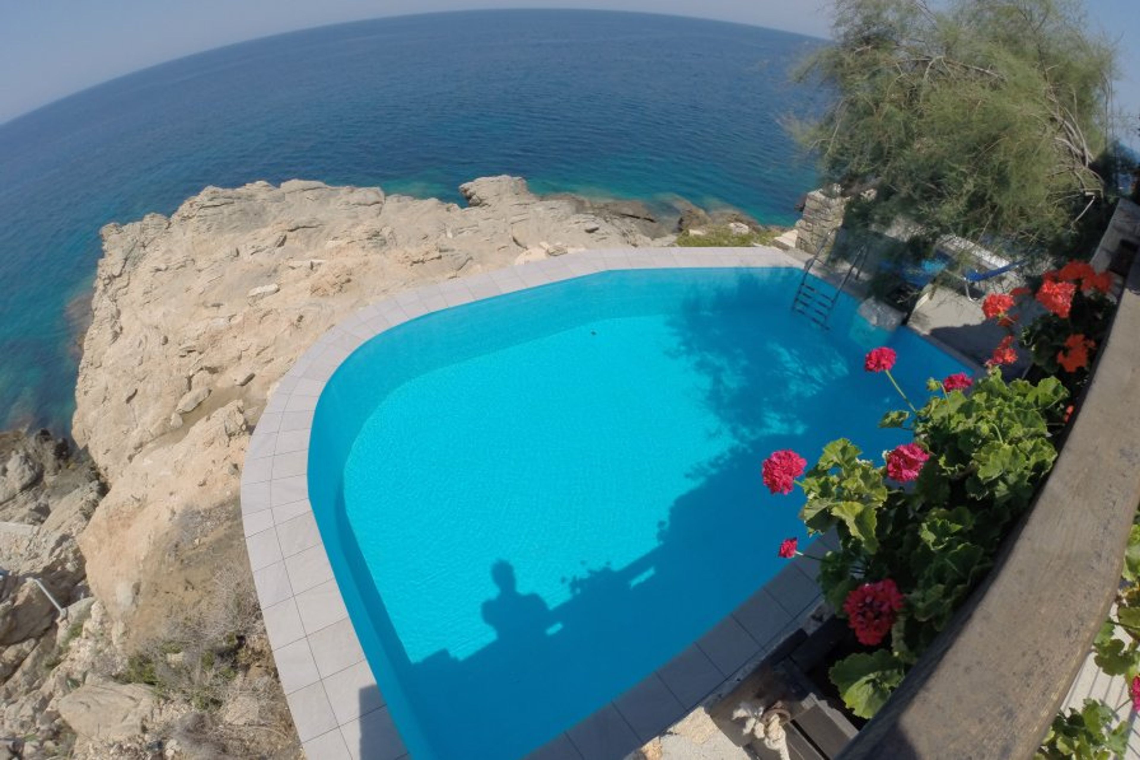 View of the seawater swimming pool.