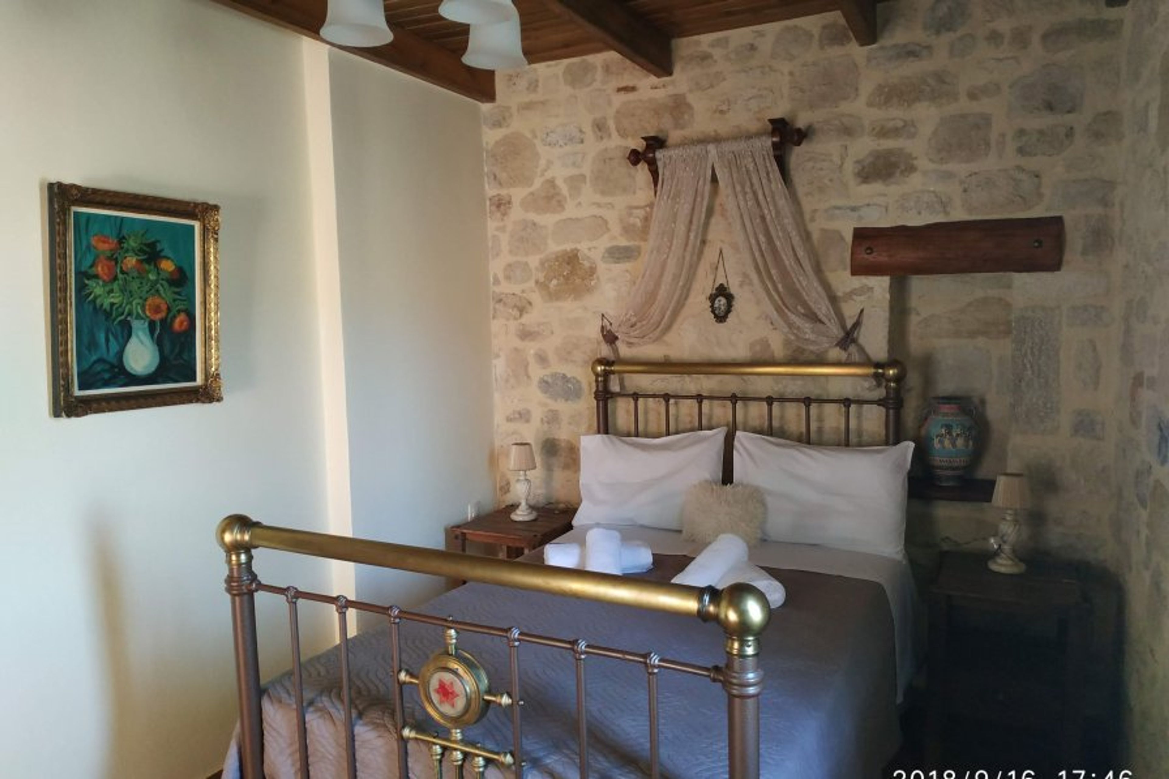 The second bedroom with a 100 years old antique bronze bed
