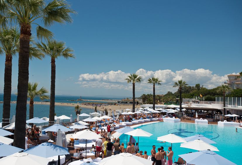 Beach Clubs to the west of Puerto Banus
