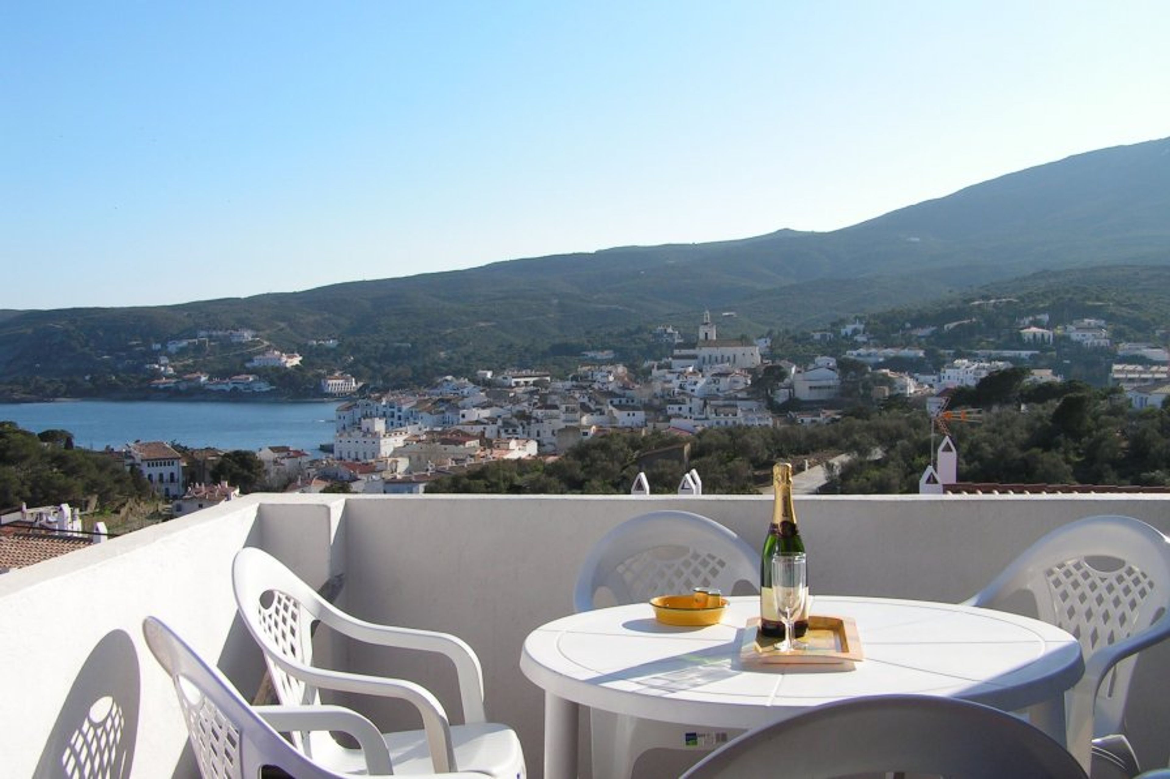 Evening drinks on the balcony.