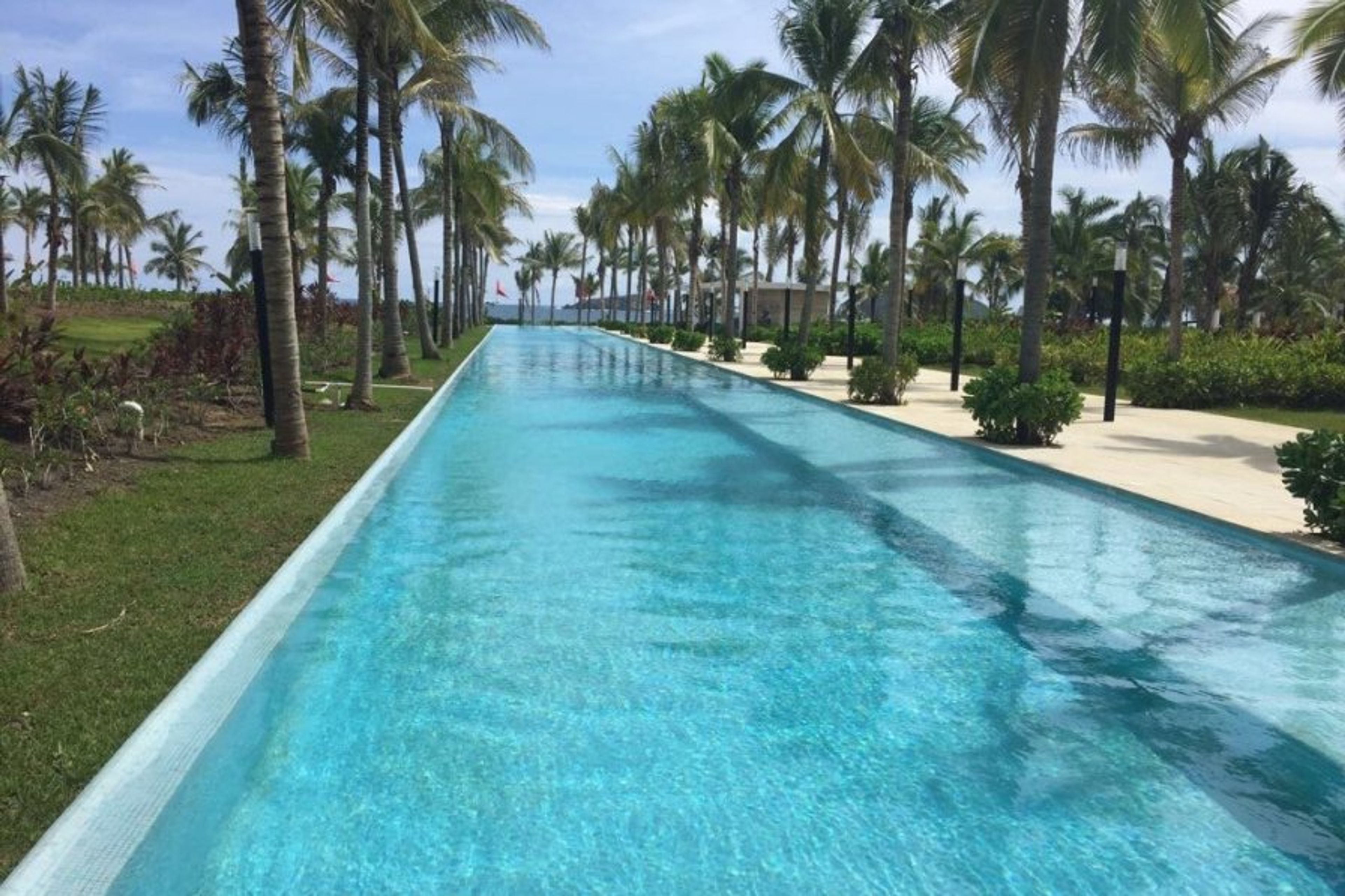 Two huge lap pools are a recreation delight