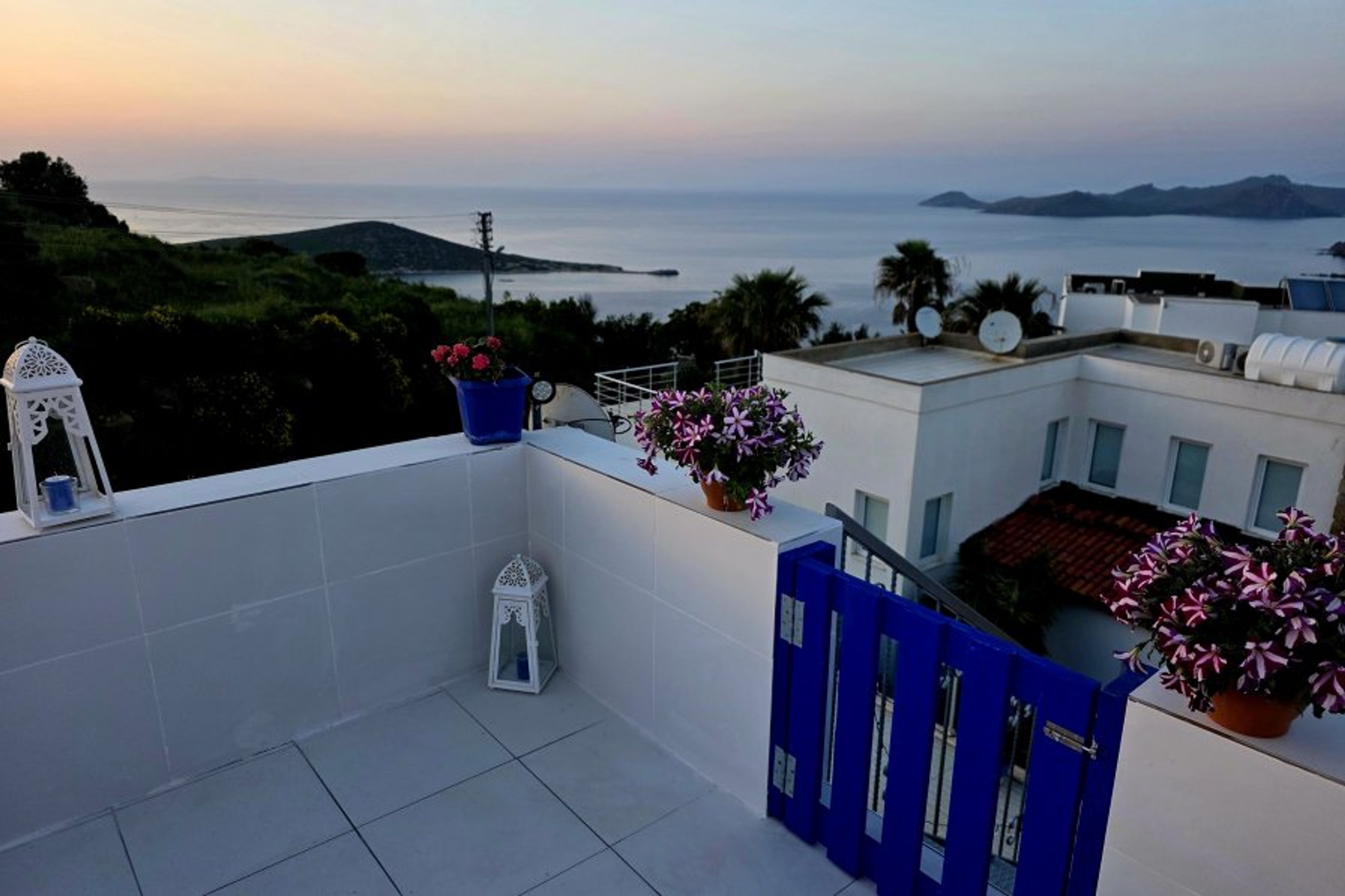 Wonderful views from roof terrace, with seating area and fridge 2026