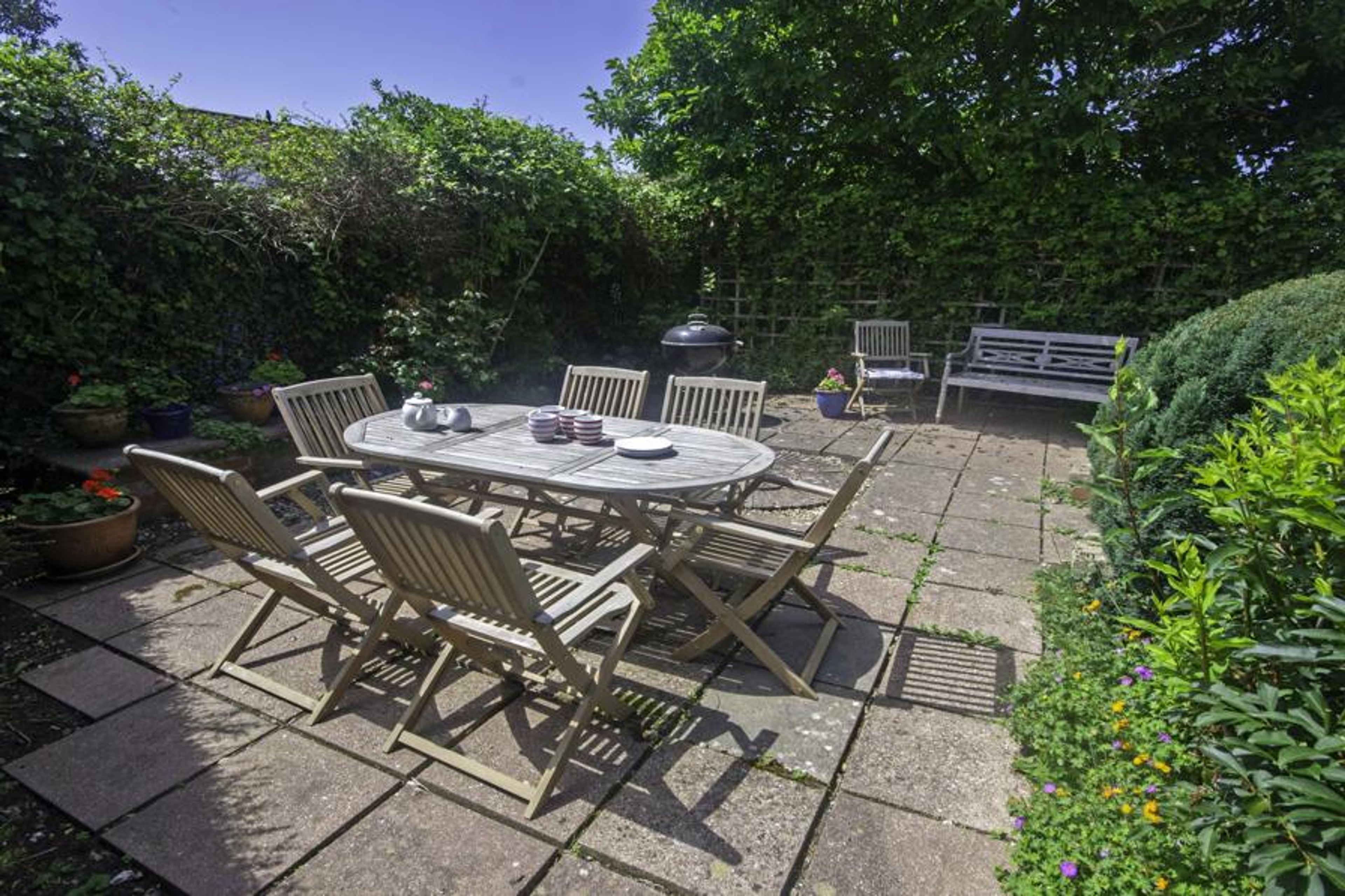Garden dining area