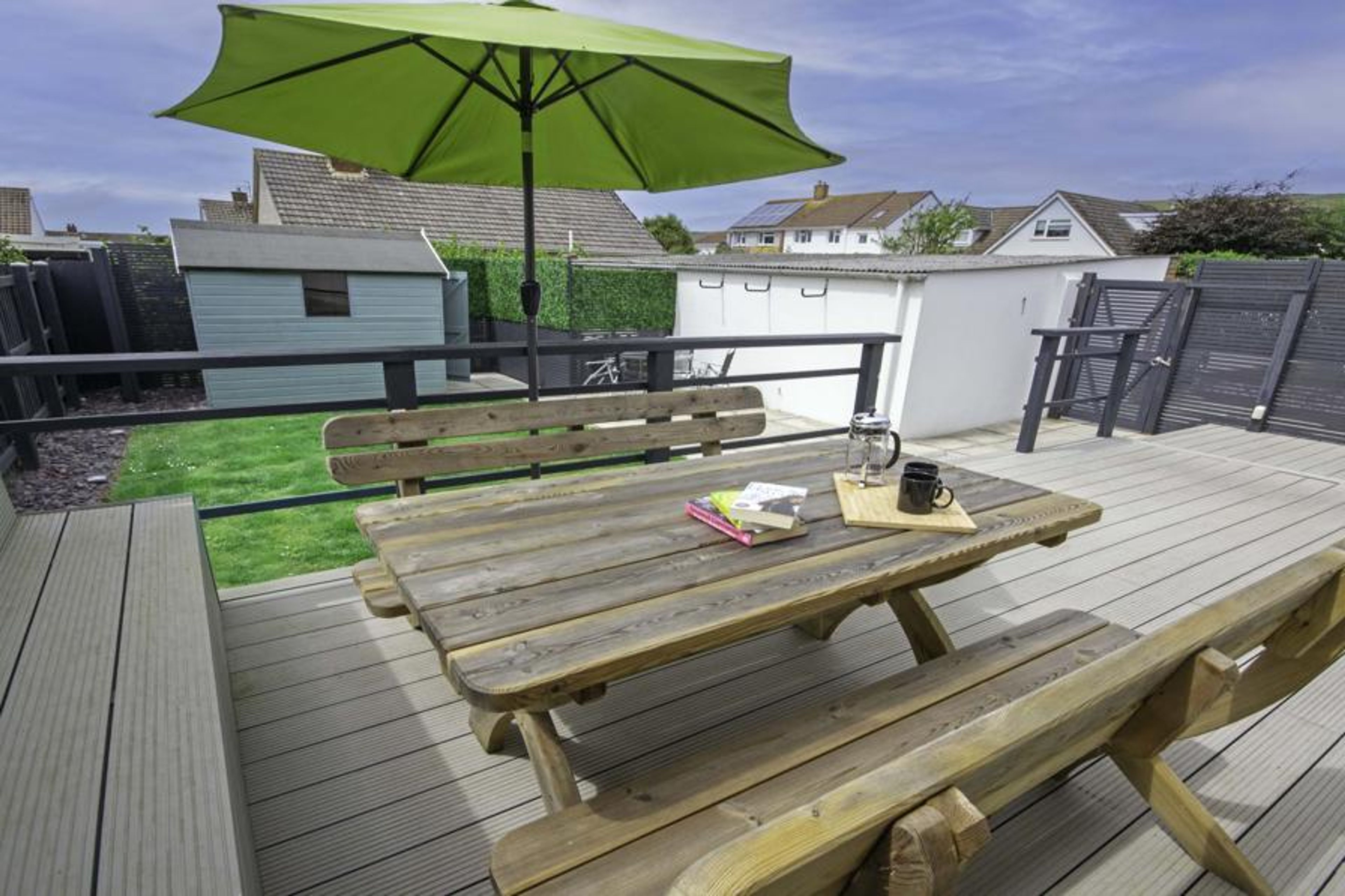 Decked garden area