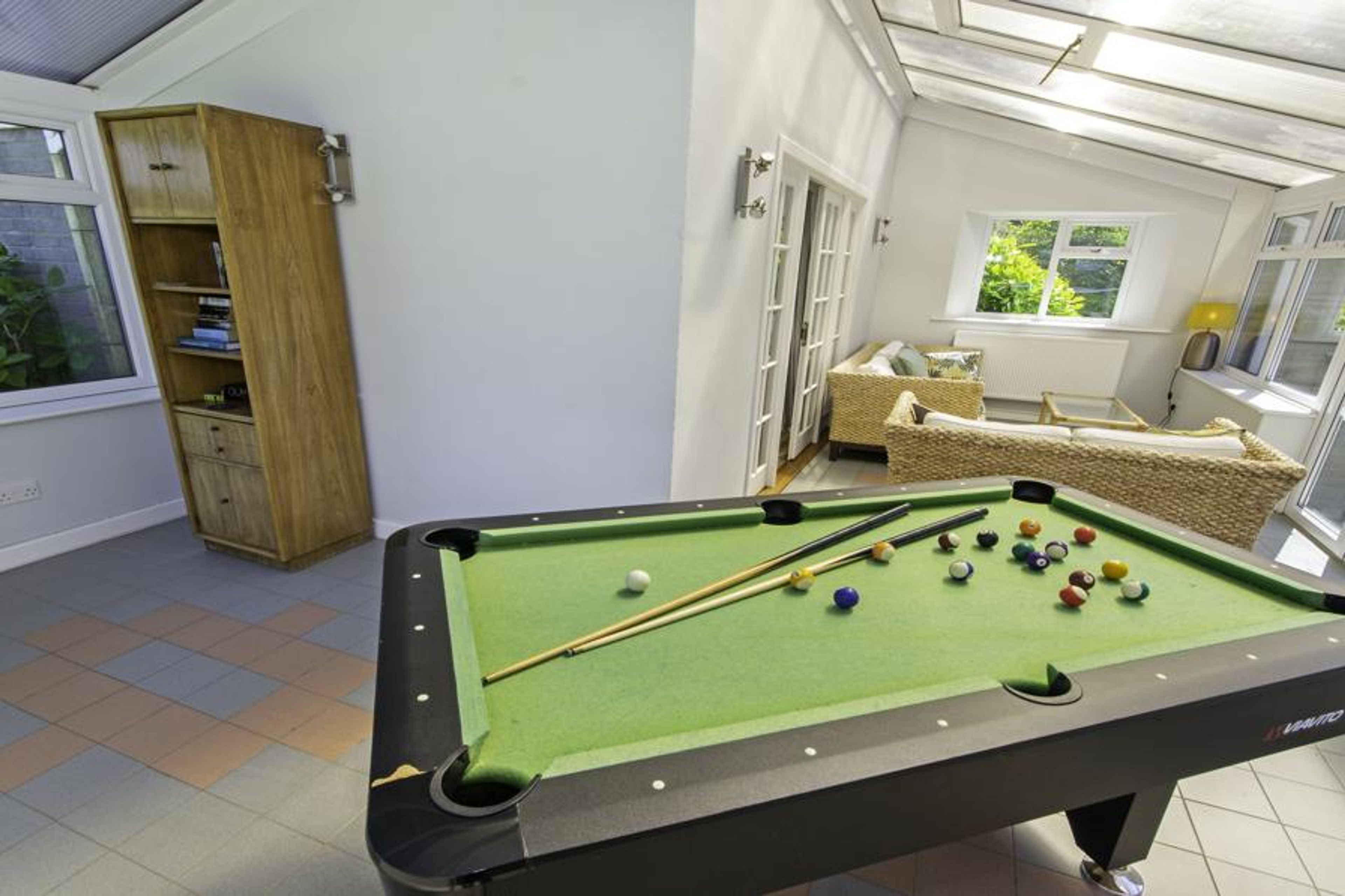 Conservatory pool table games room sun lounge