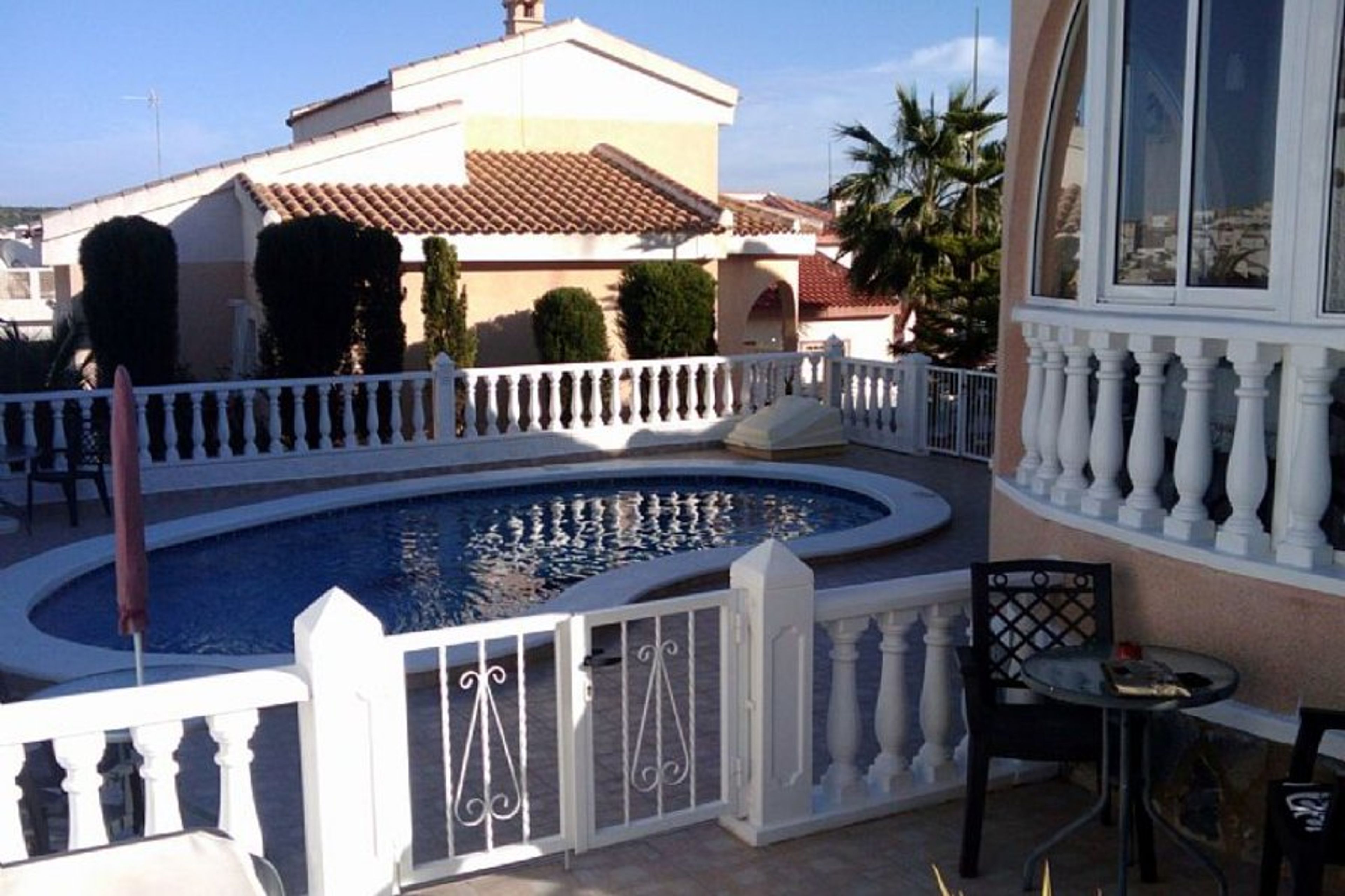 Pool area now enclosed with lockable gates...safer for young children!!