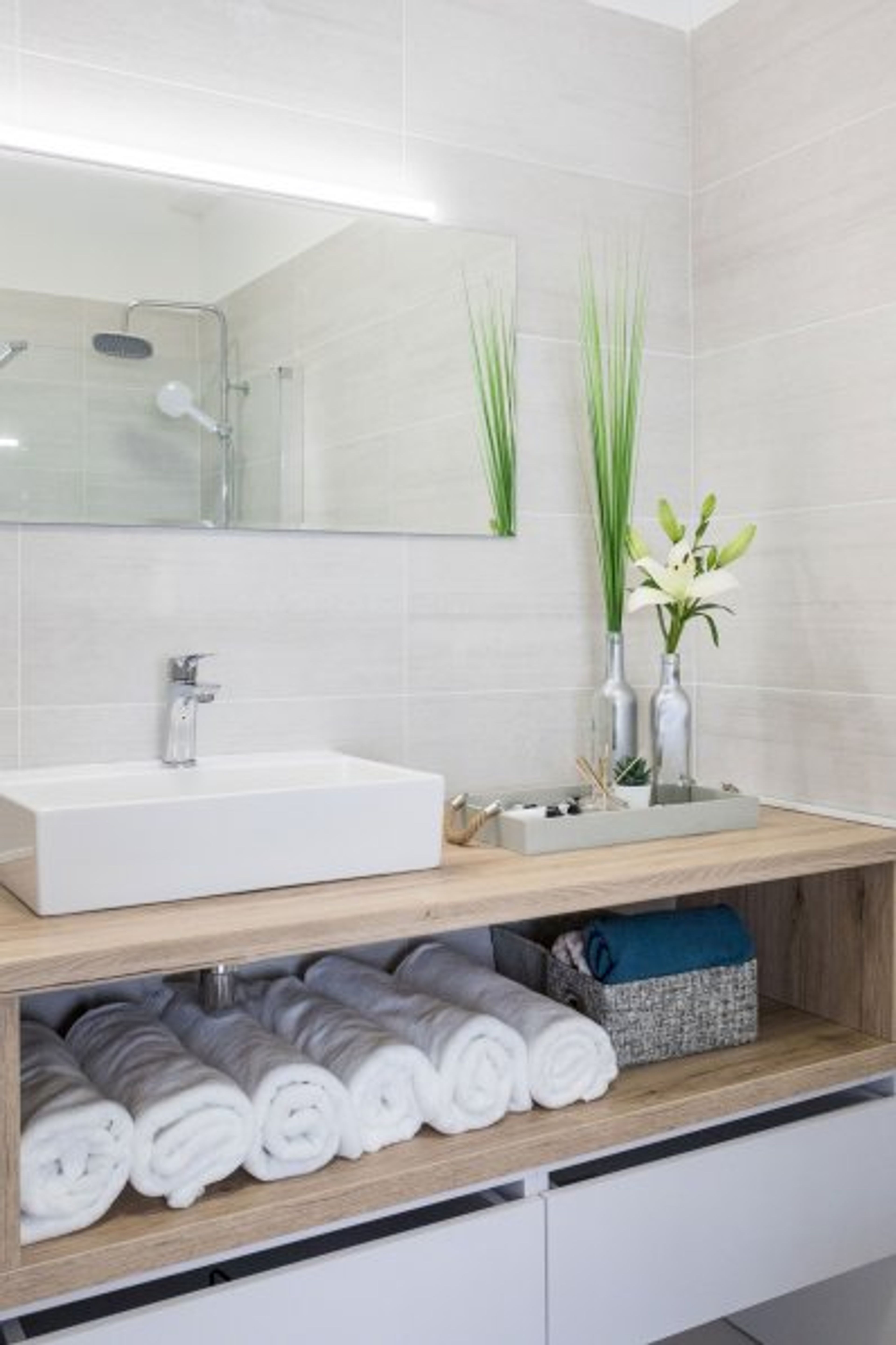 Our stylish bathrooms are equipped with fresh towels and toiletries for your convenience!