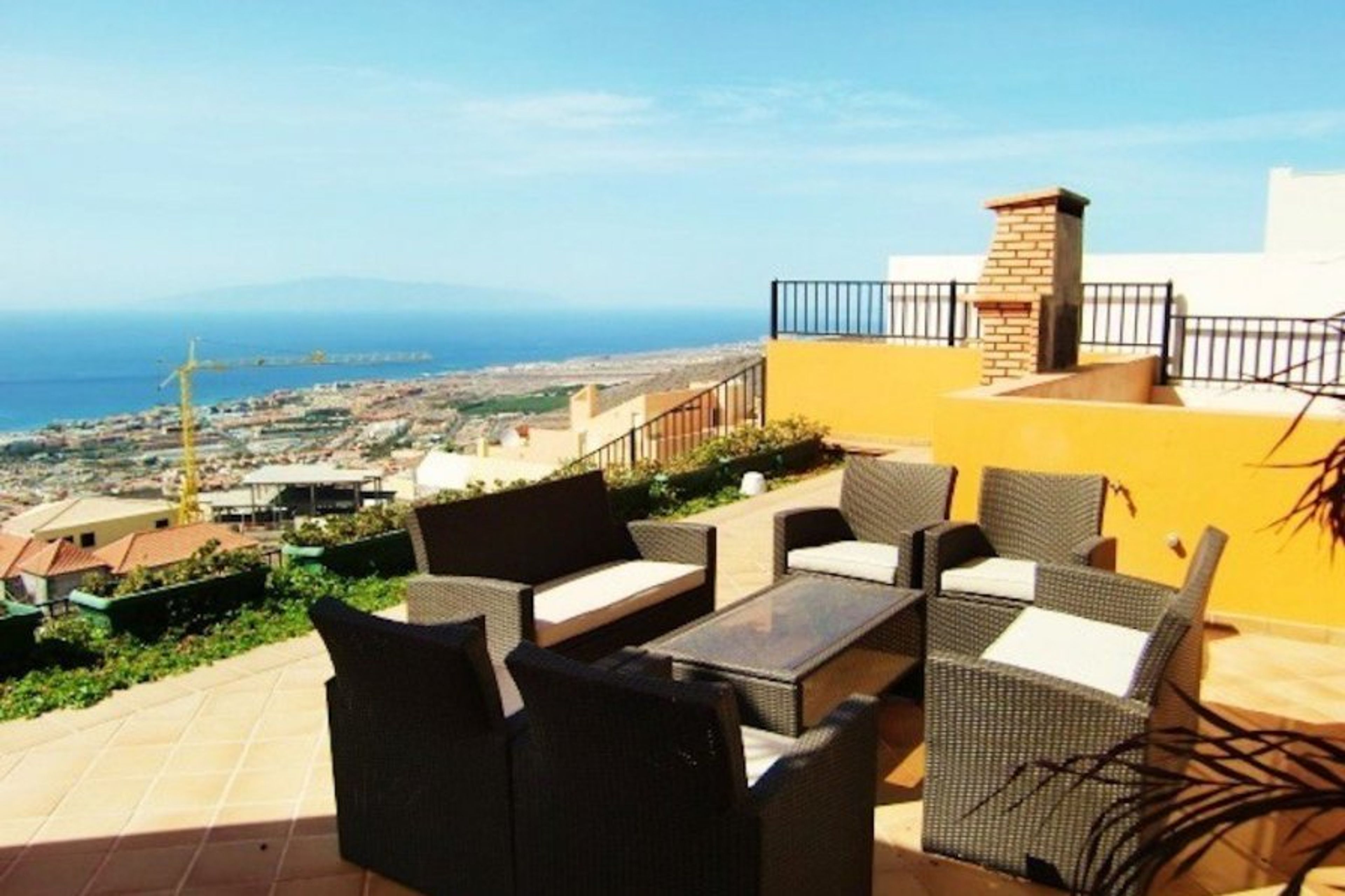 Lounge seating overlooking the coast