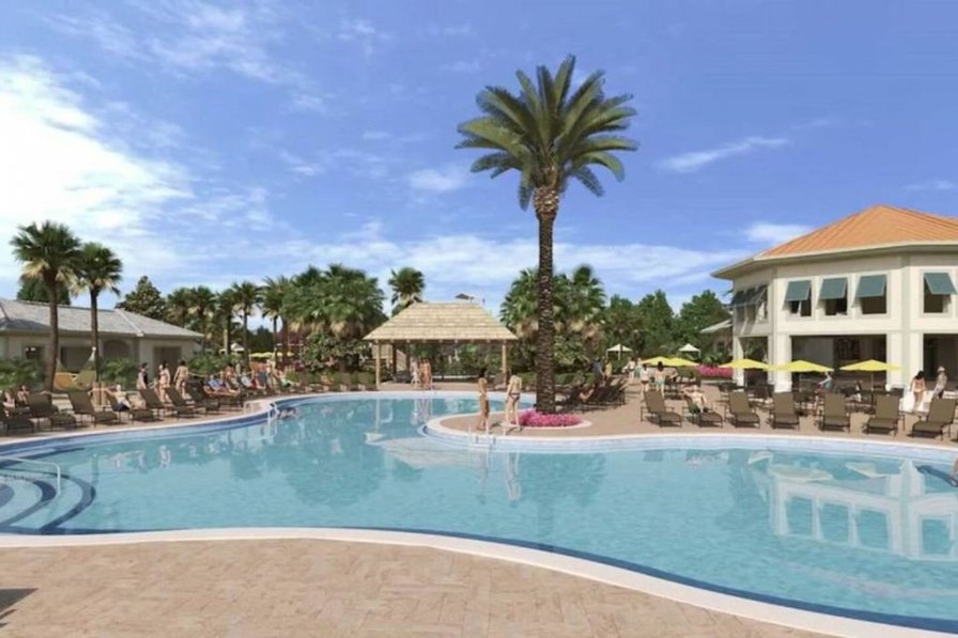 The main pool at the clubhouse