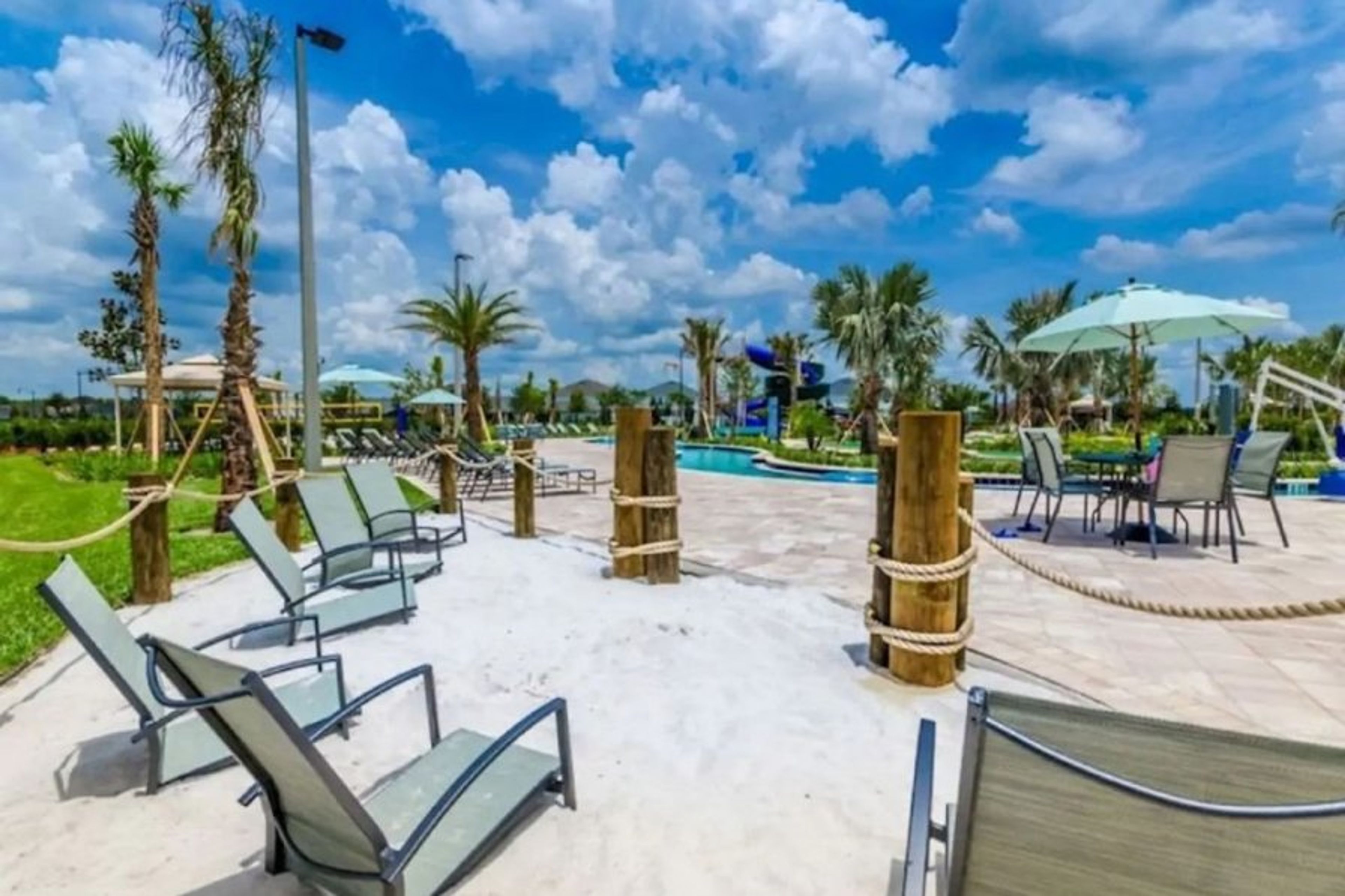 The lazy river at the clubhouse