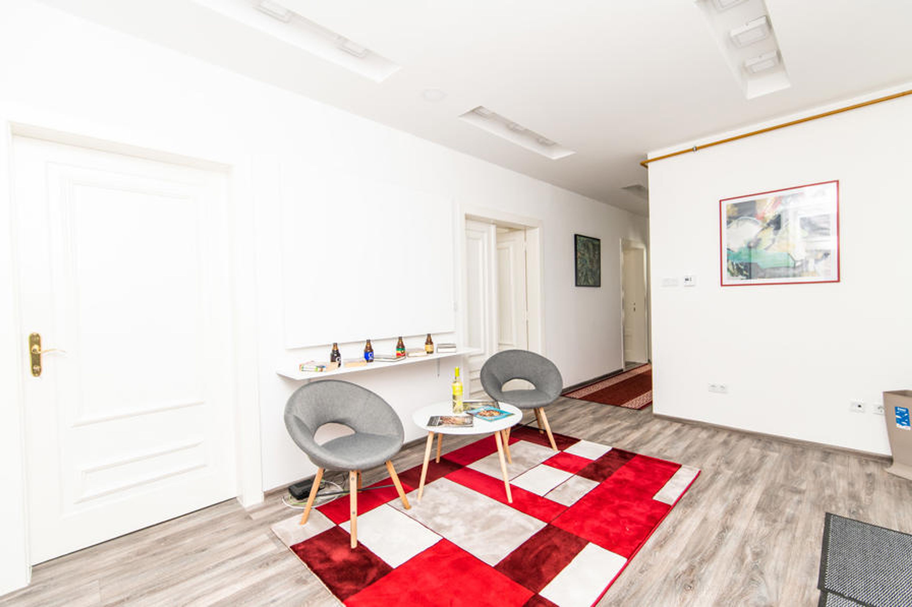 The sitting area where you can enjoy your coffee or a cup of tea