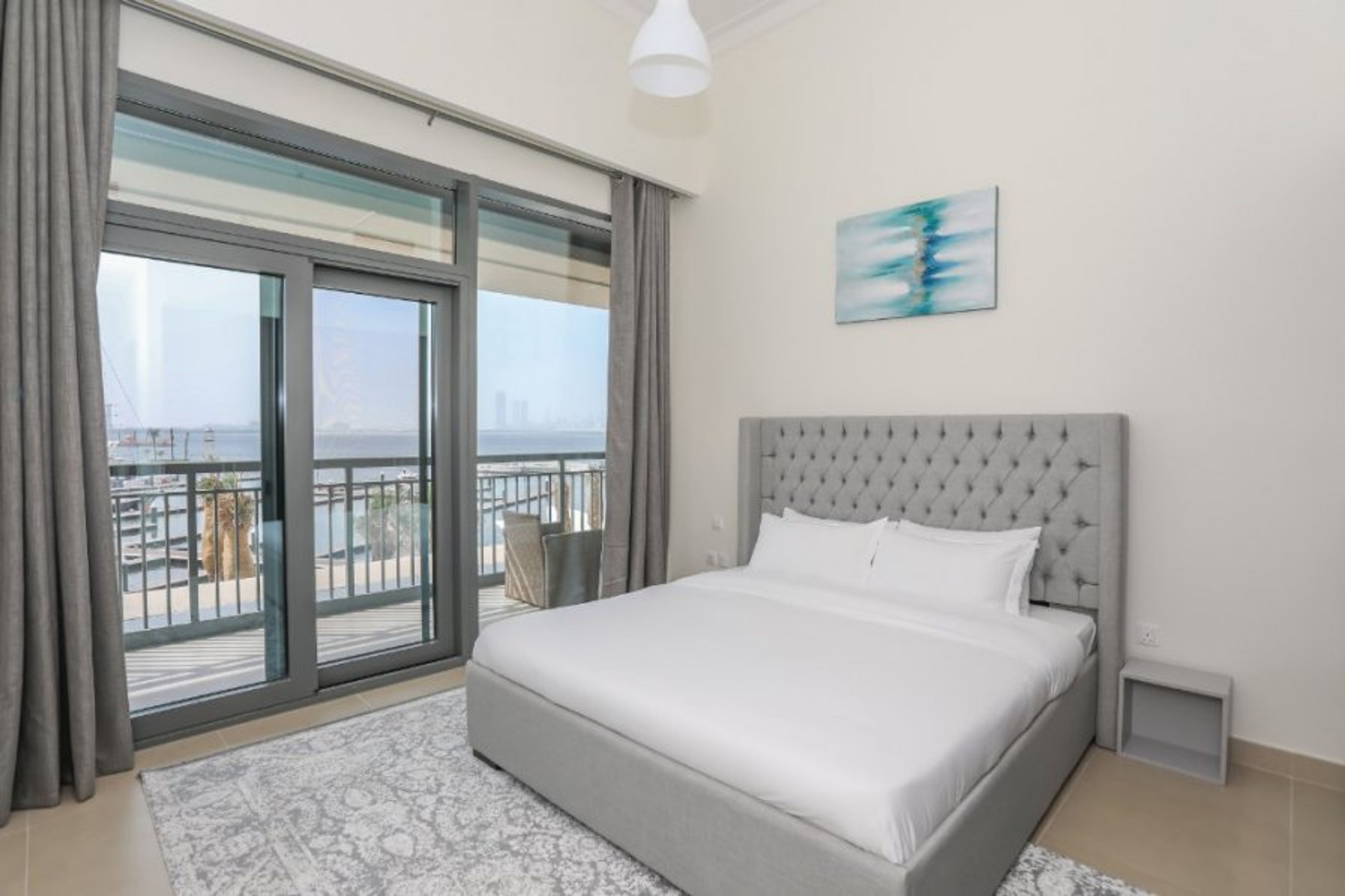 Comfortable nights rest and access to the spacious balcony.