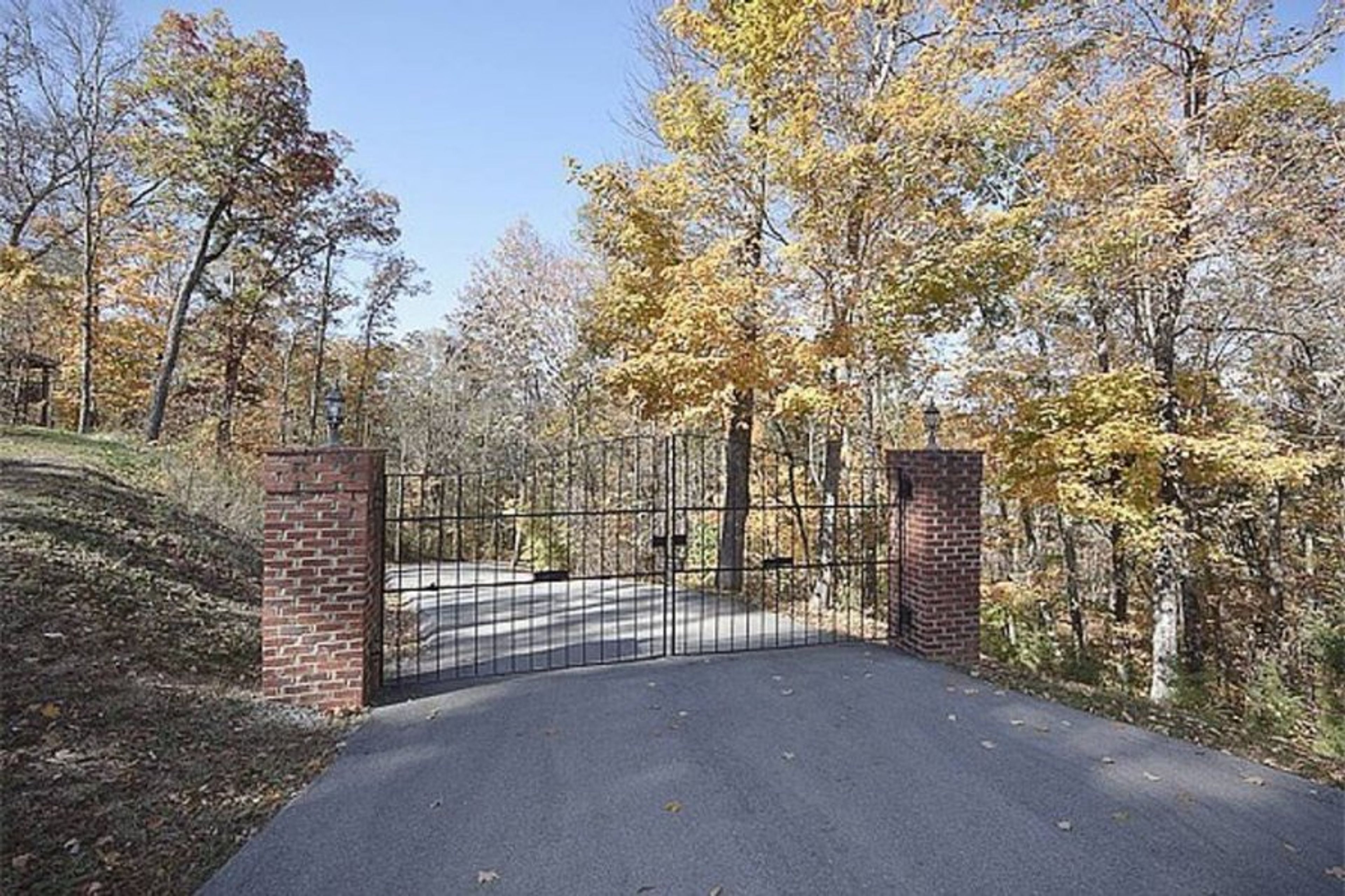 Gated entrance to the Lake House