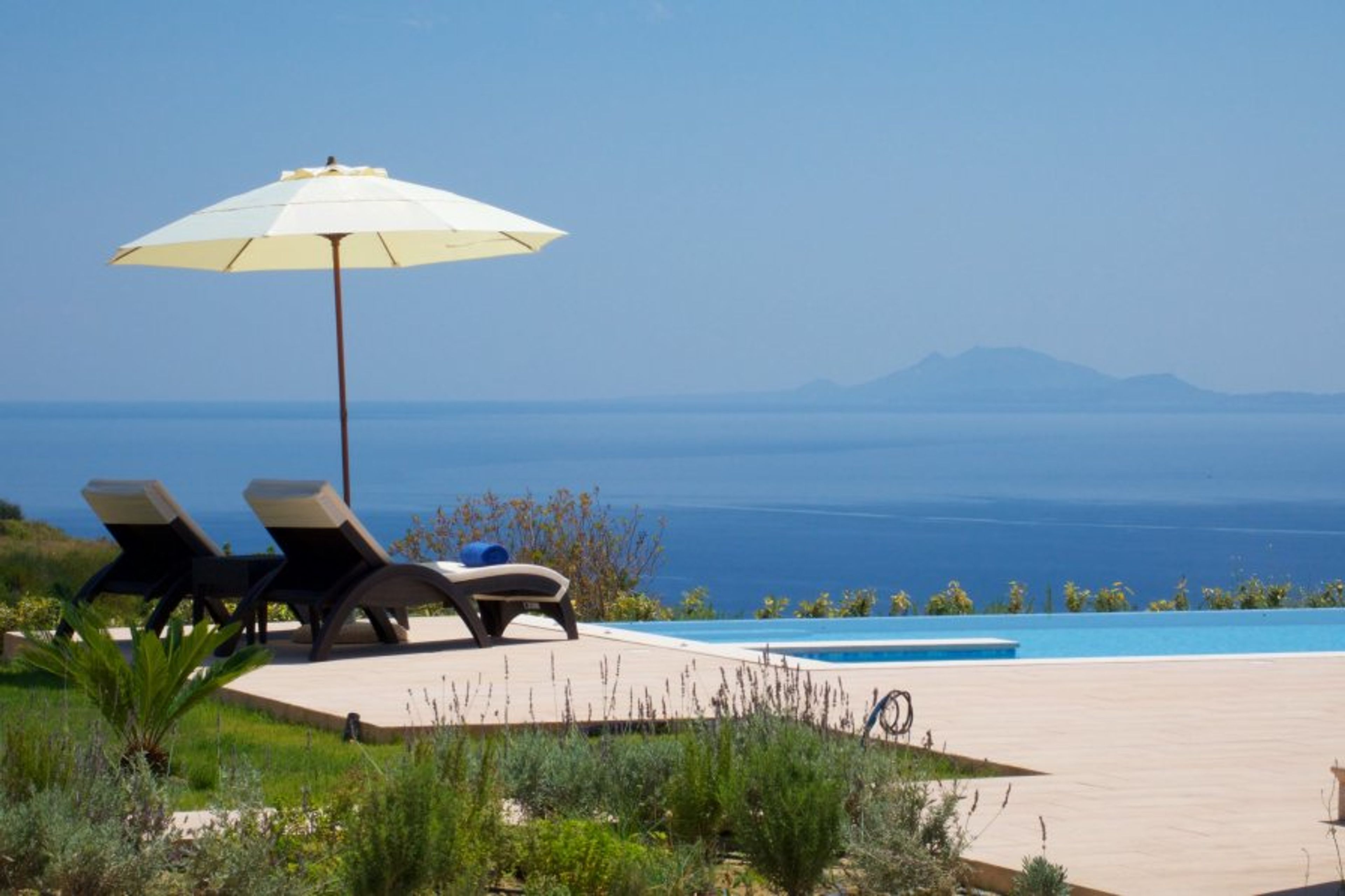 Stunning views over to Zakynthos