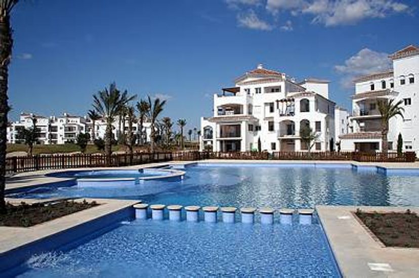Apartment in La Torre Golf Resort, Spain: View Of The Apartment Across The Incredible Pool