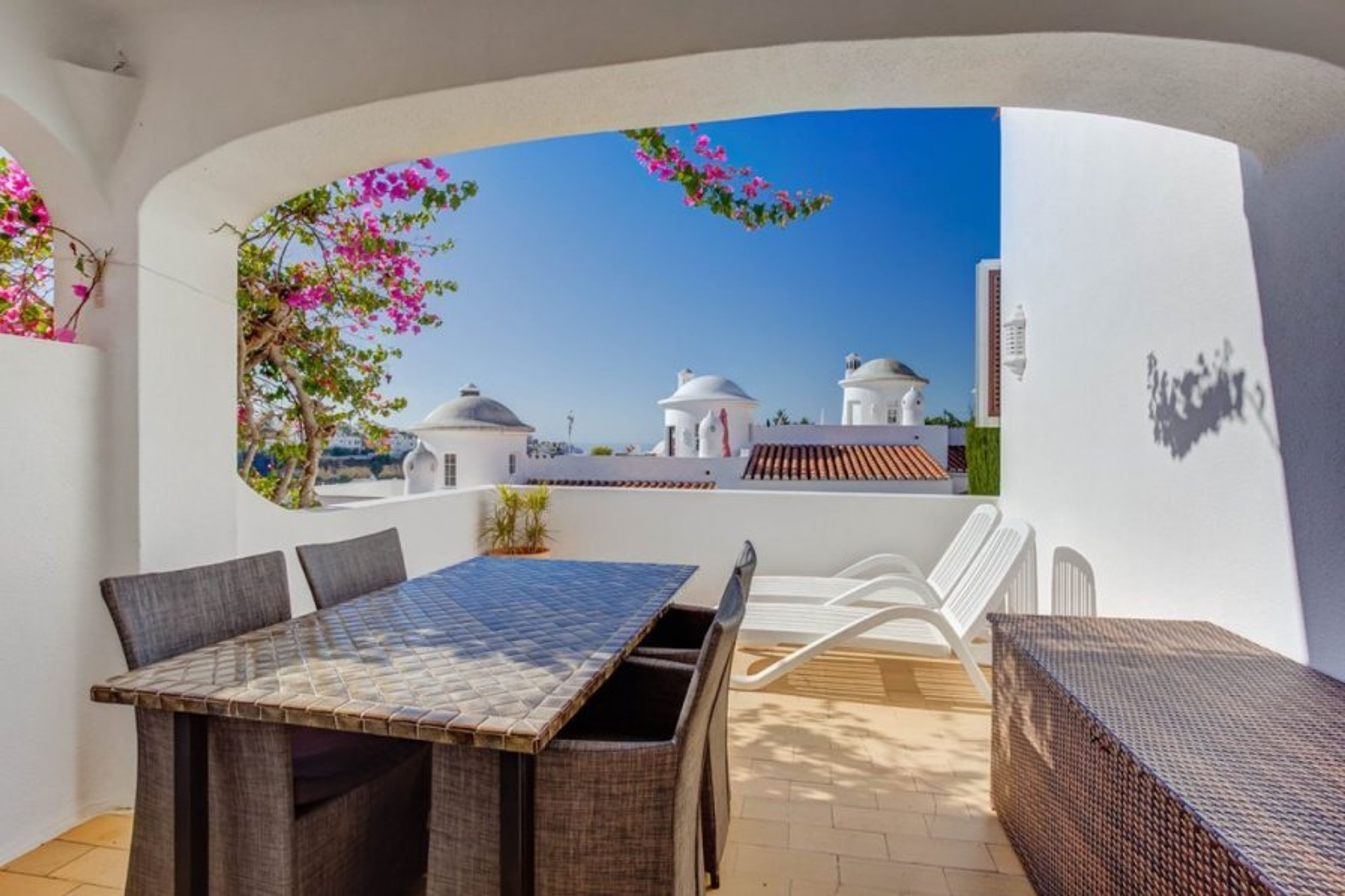 Private terrace for dining and lounging