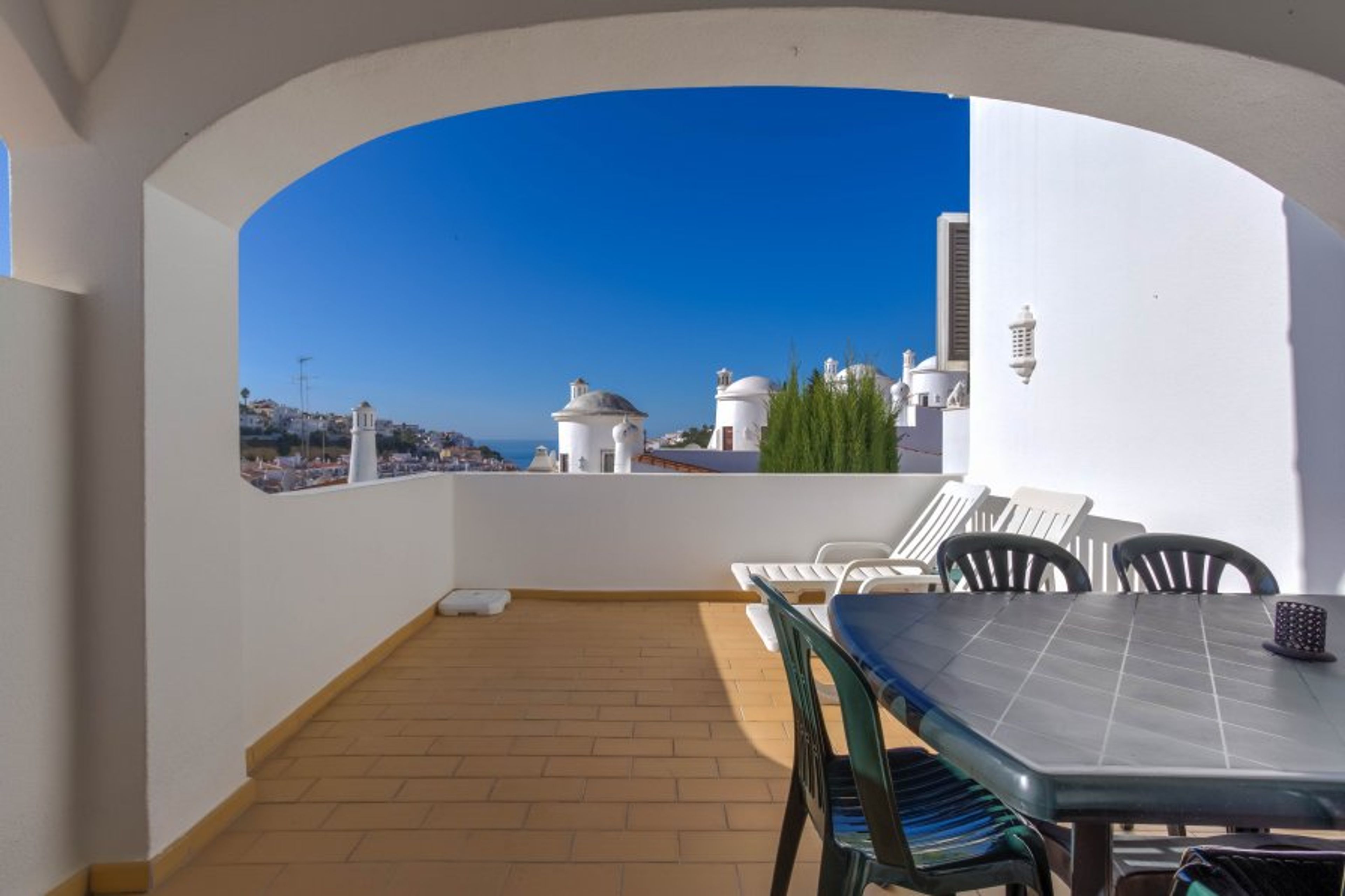 Private terrace for dining and lounging