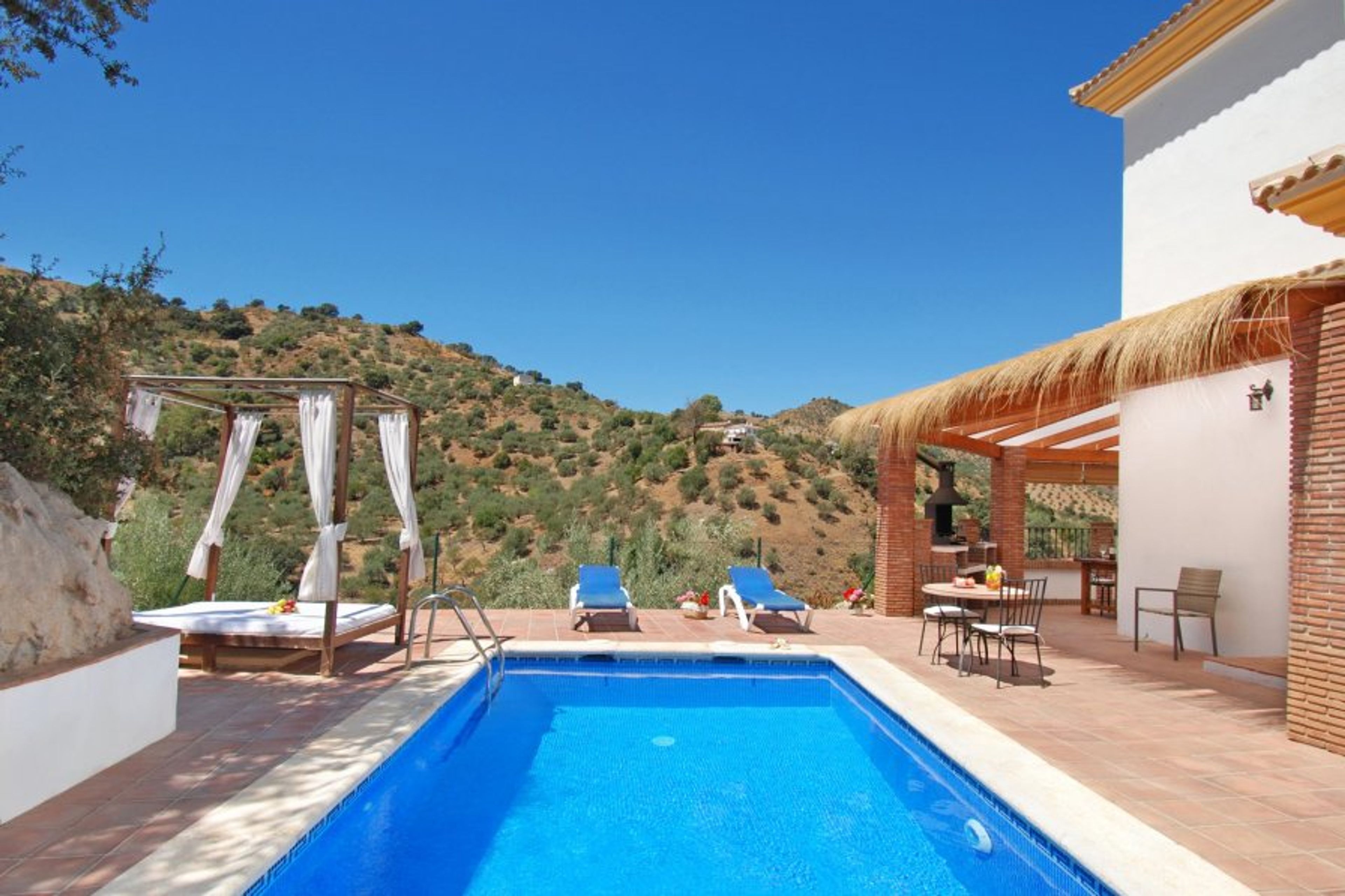 Lovely pool area with space for all the family. 