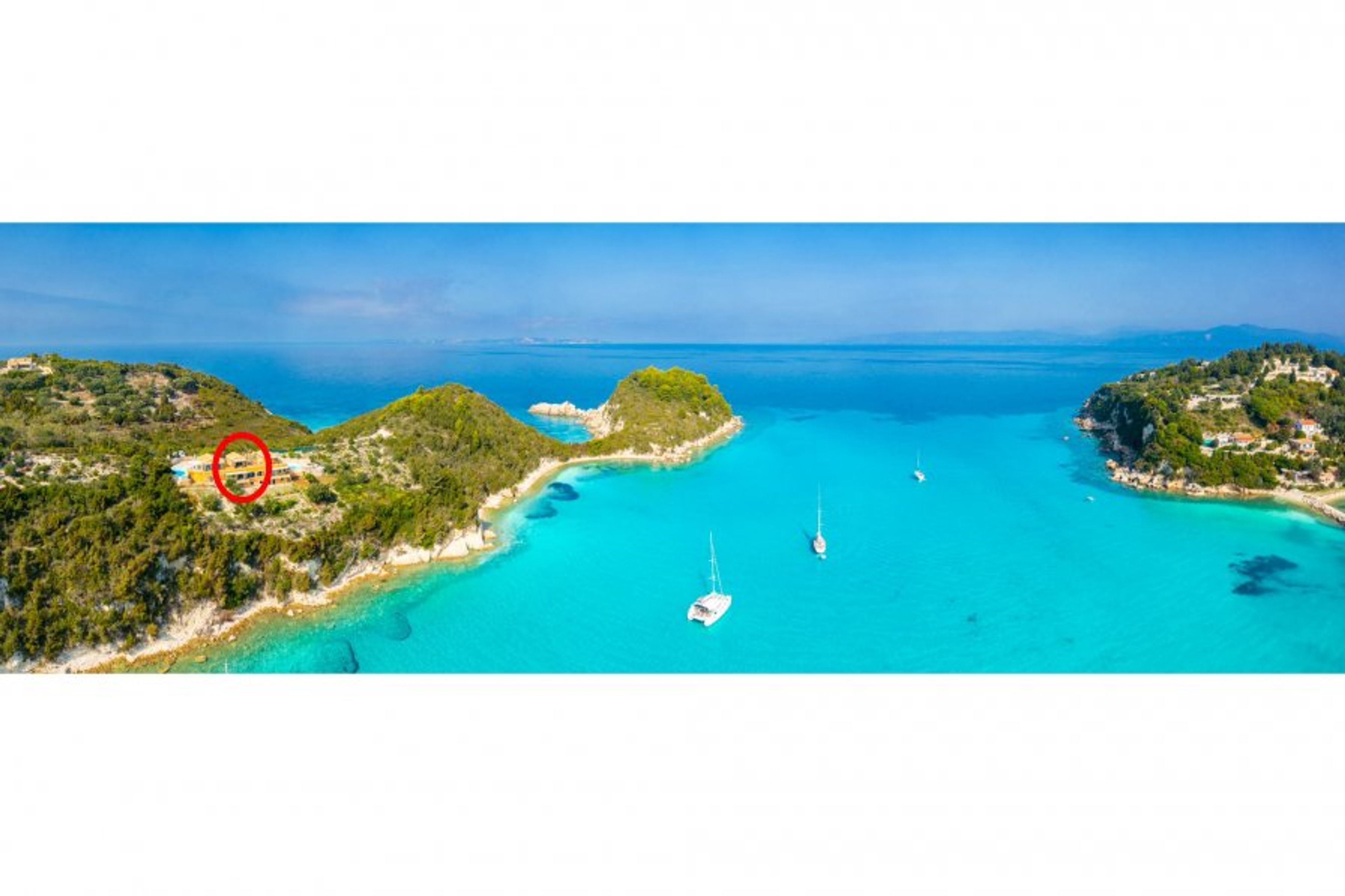 Aerial view showing location of Katerina